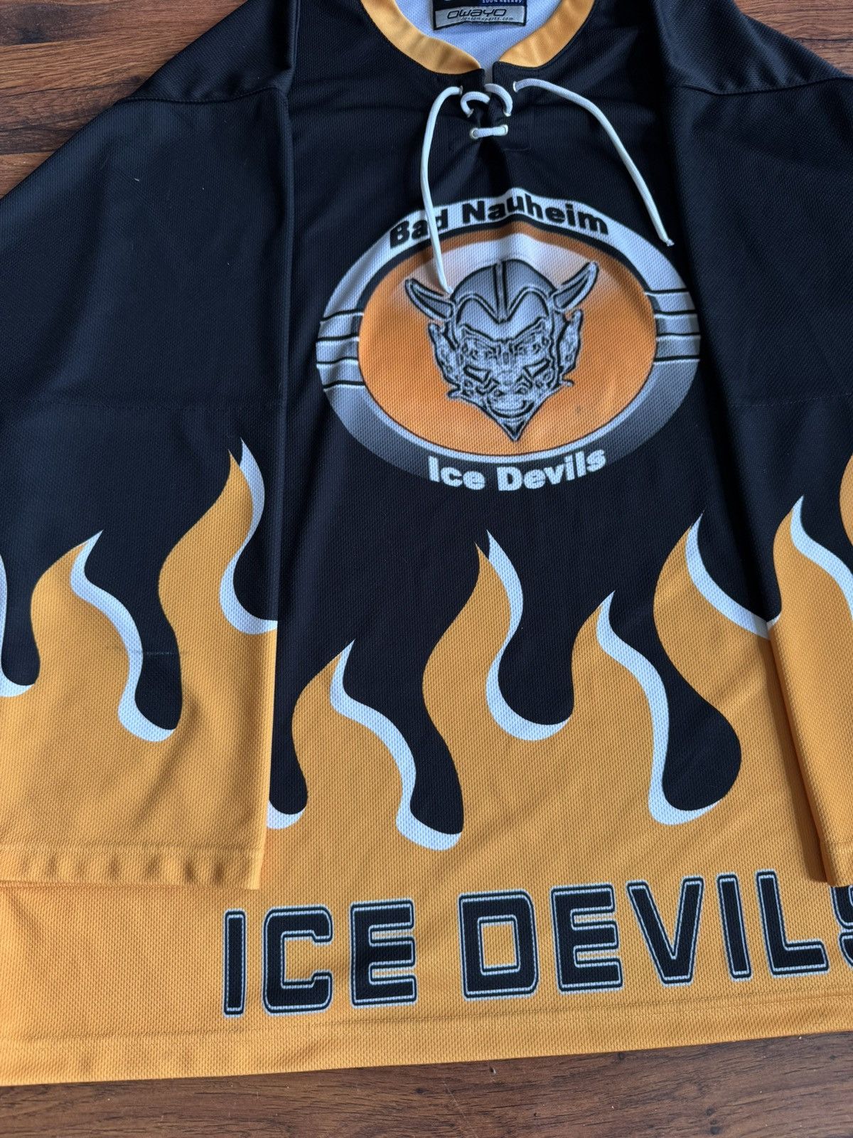 Vintage Vintage 00s Flames Ice Devils Hockey Jersey Bad Nauheim XL Size US XL / EU 56 / 4 - 3 Thumbnail