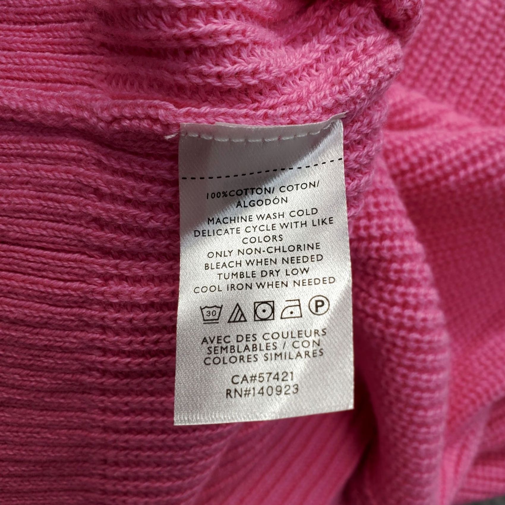 Loft LOFT Womens Pink Henley Sweater Waffle Knit Ribbed Cuff Hem 1/2 Button Size M Regular Knit Pullover Shirt/ Sweater Size M / US 6-8 / IT 42-44 - 7 Thumbnail