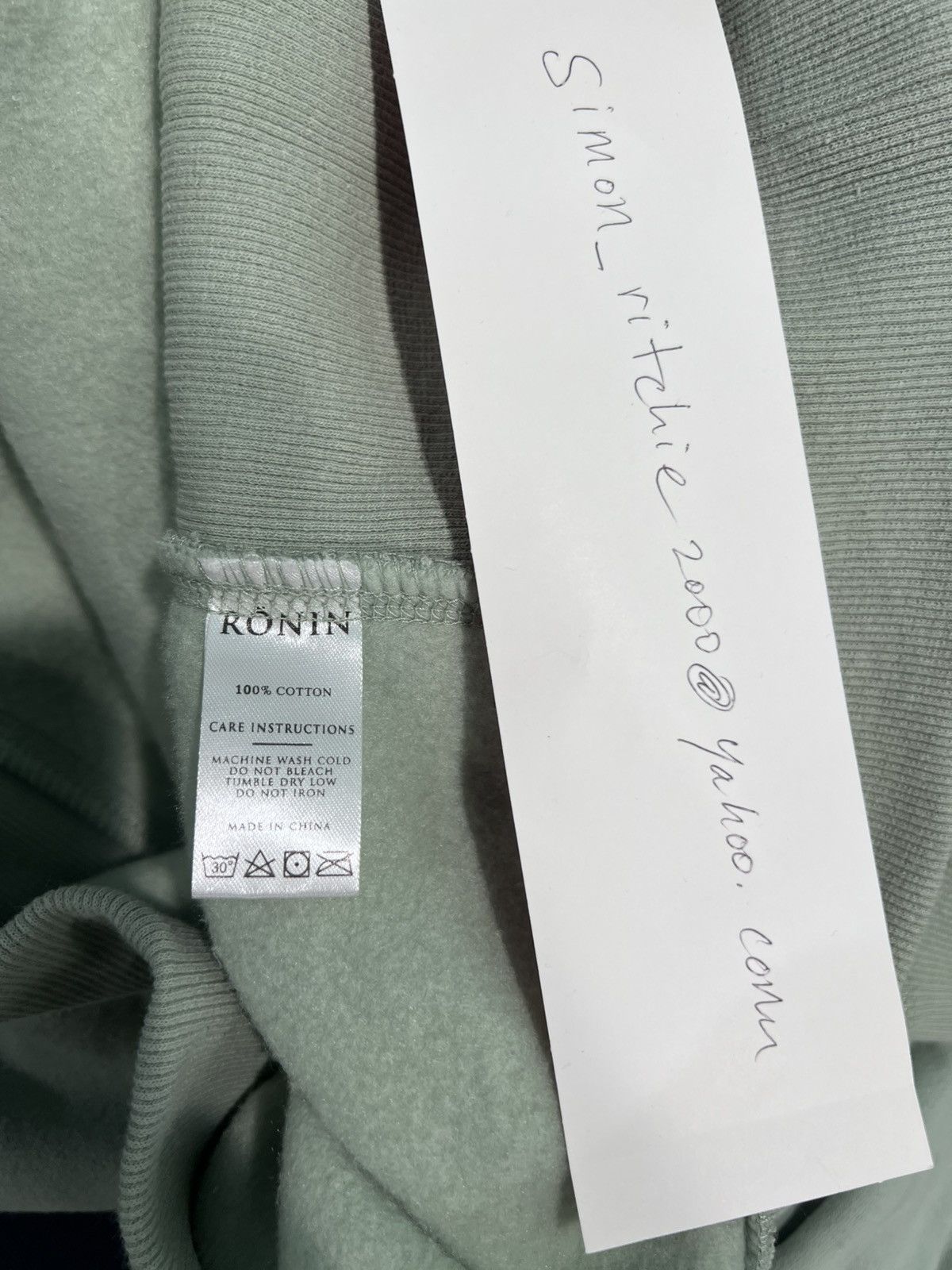 Ronin Division Ronin Division tonal embroidered hoodie, XL mint green Size US XL / EU 56 / 4 - 4 Thumbnail