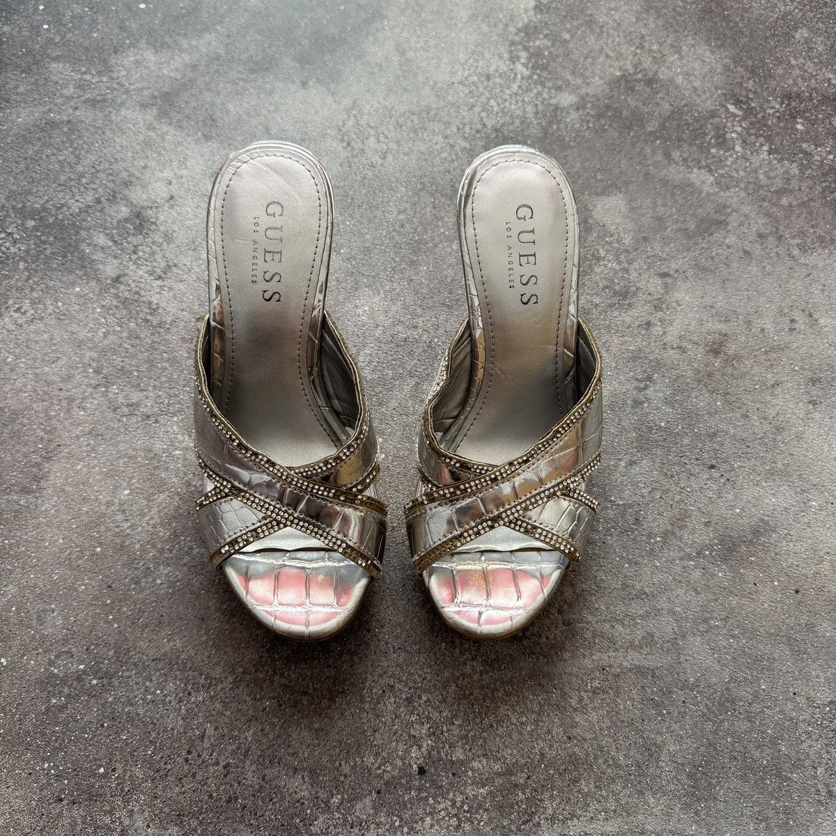 Guess Guess Vintage Wedge Sandals Platform Y2K Glam Heels Size US 6 / IT 36 - 2 Thumbnail