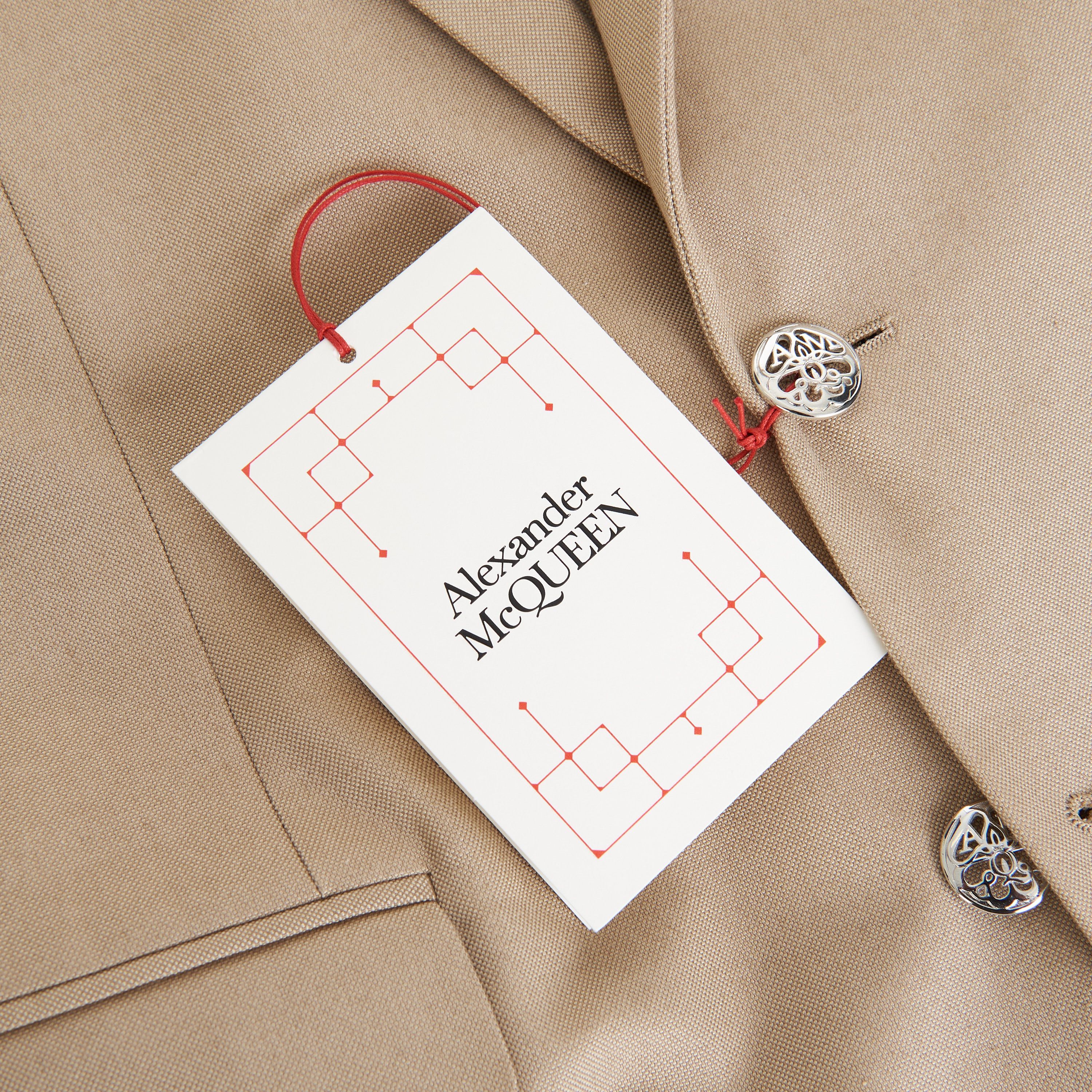 Alexander McQueen Beige Deconstructed Single Breasted Blazer Jacket - Cotton Size 40R - 10 Thumbnail