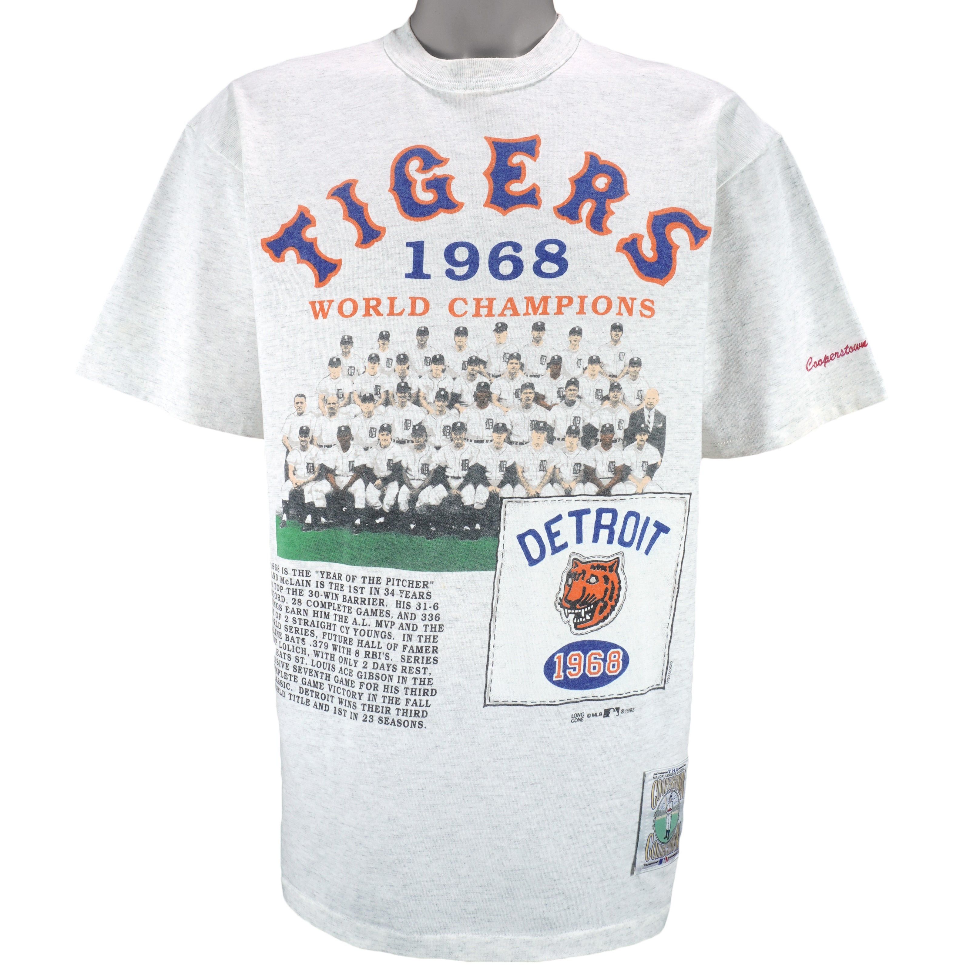 MLB Long Gone - Detroit Tigers World Series Champs T-Shirt 1993 Size US L / EU 52-54 / 3 - 1 Thumbnail