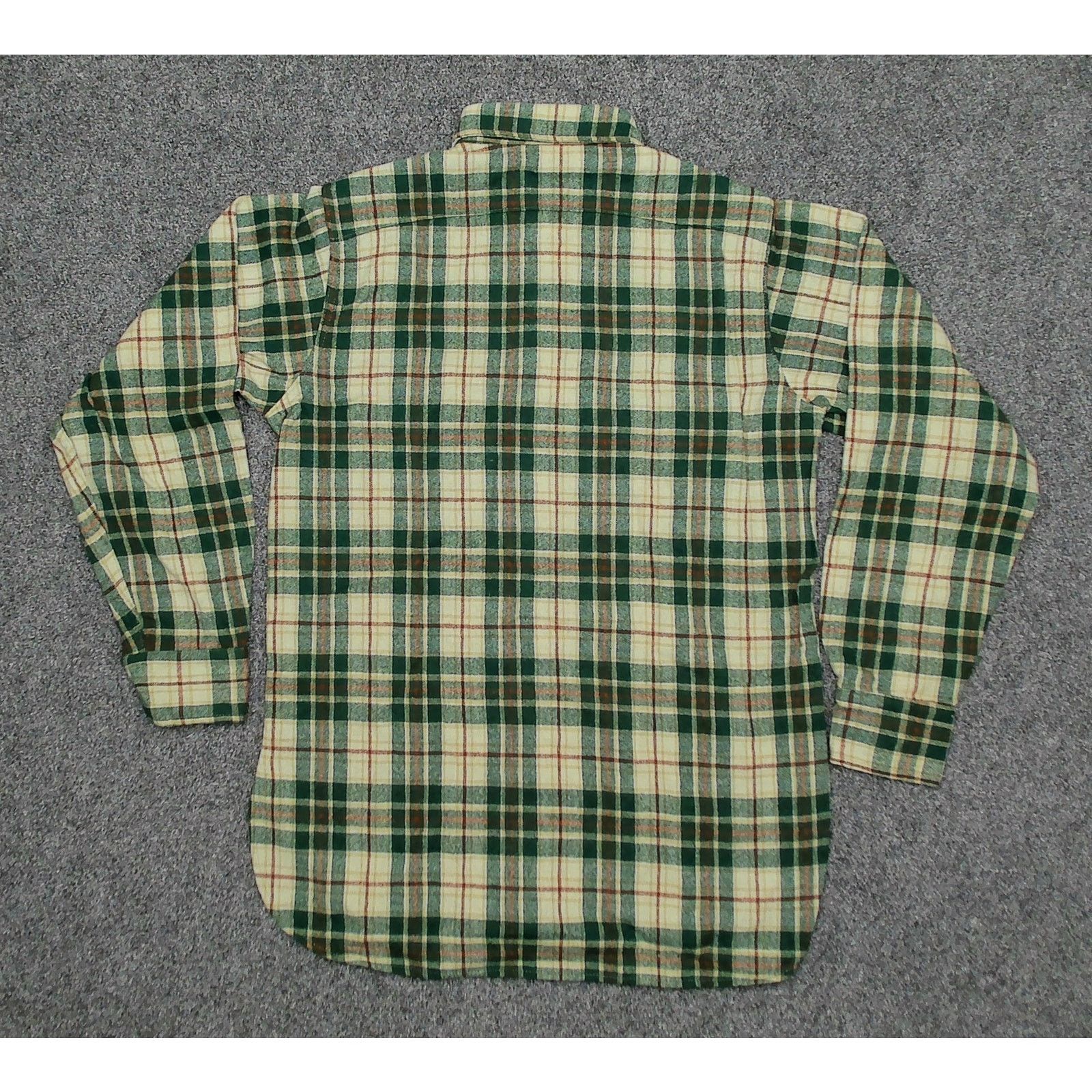 Woolrich Woolen Mills Vintage 70s Woolrich Green Plaid Wool Tunic Flannel Shirt Size L / US 10 / IT 46 - 4 Thumbnail