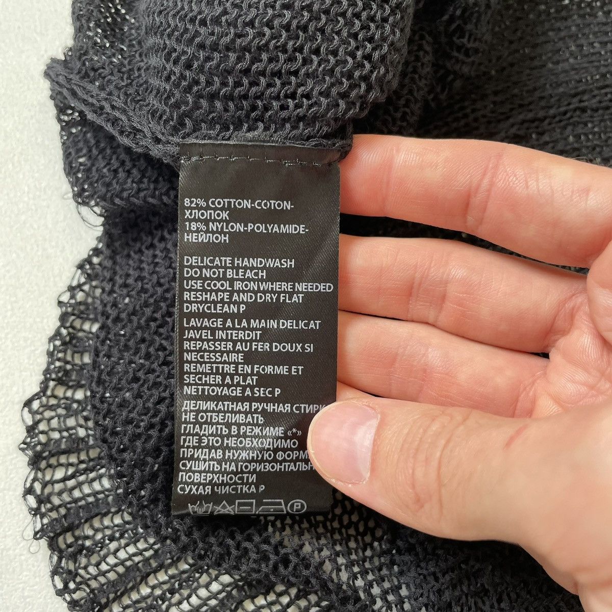 Ann Demeulemeester Black Cotton ‘Punk Distressed’ Cobweb Knit Size S / US 4 / IT 40 - 11 Thumbnail