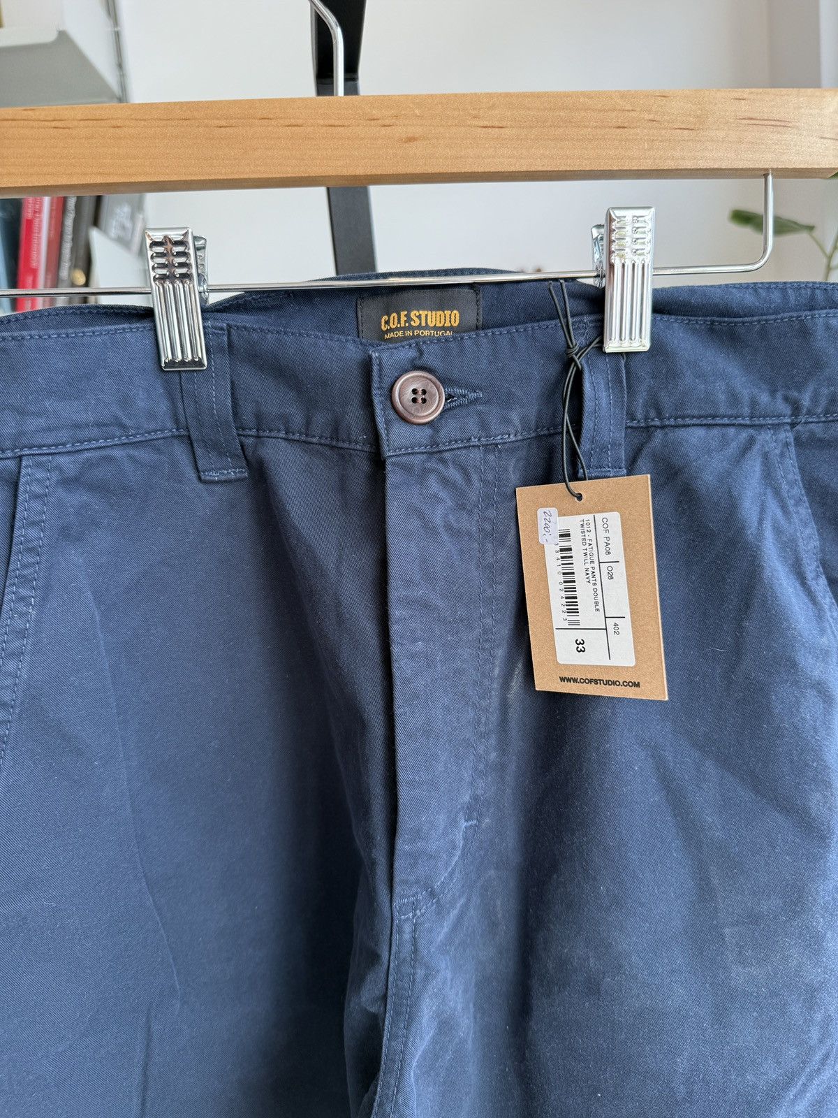 C.O.F. Studio COF Studio Fatigue Pants Double Twisted Twill Navy Size US 33 - 3 Thumbnail