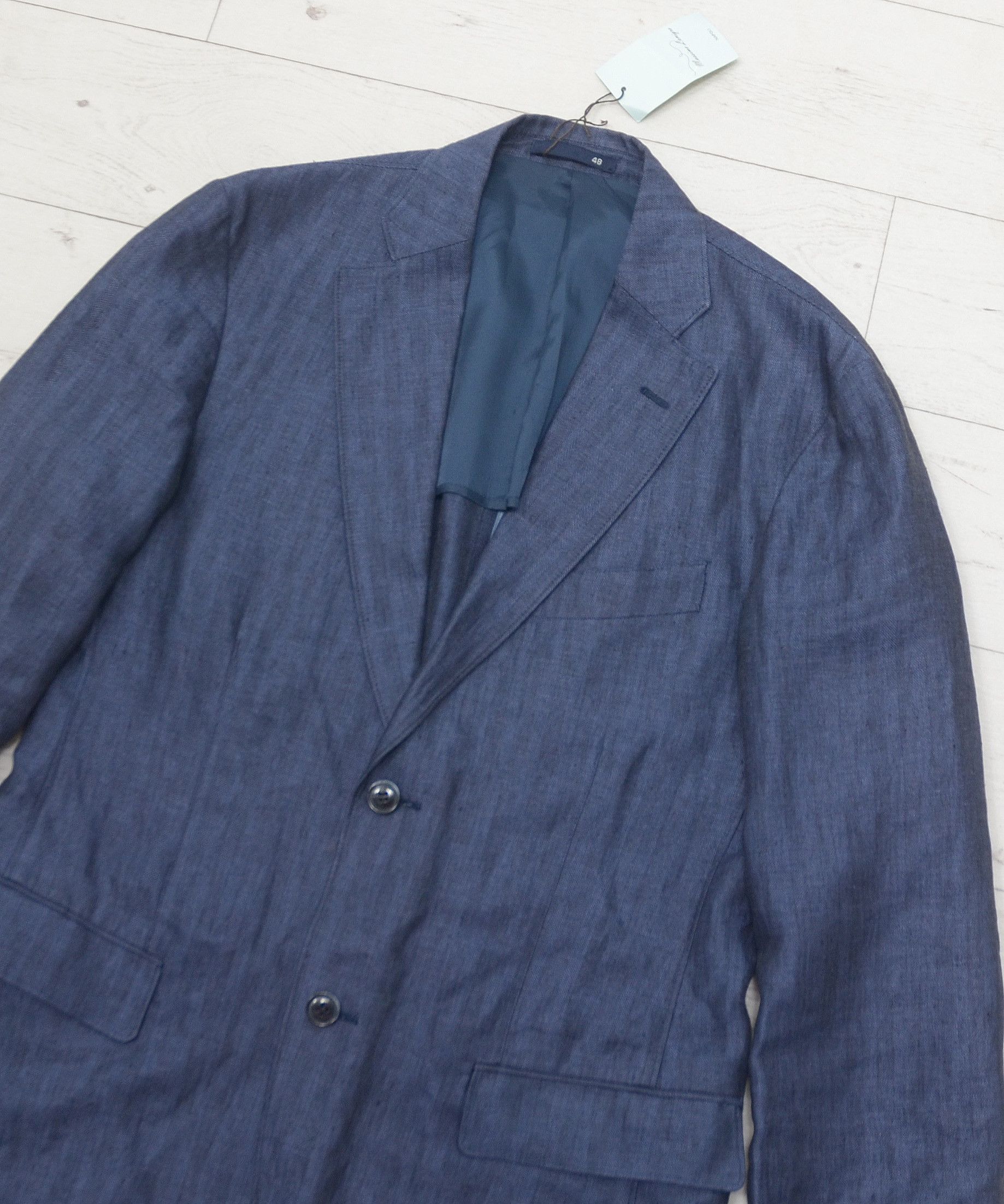 Mossimo Massimo Lonigro Napoli 100% Puro Lino Sport Coat Blazer Size 48R - 3 Thumbnail