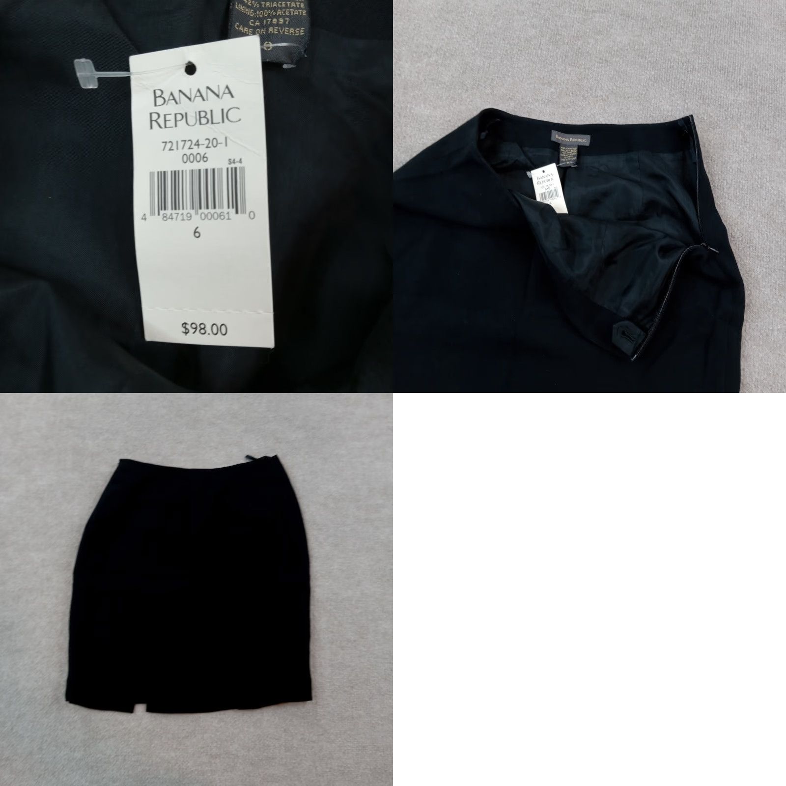 Banana Republic Banana Republic Black Pencil Skirt Womens 6 Lined Stretch Career Casual Classic Size 28" / US 6 / IT 42 - 8 Thumbnail