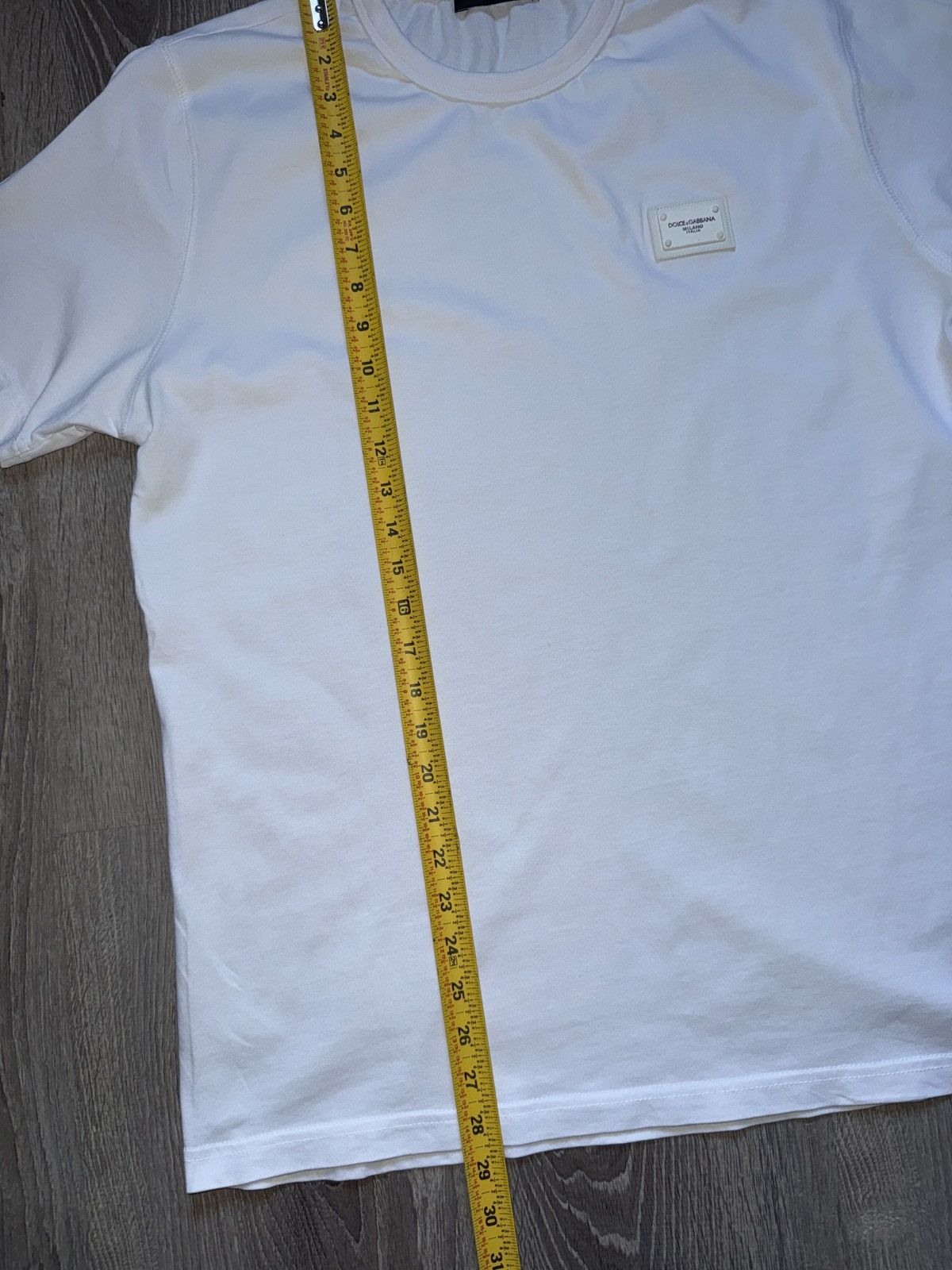 Dolce & Gabbana Dolce & Gabbana White Logo Plaque Cotton Crew Neck T-shirt Size US XL / EU 56 / 4 - 5 Thumbnail