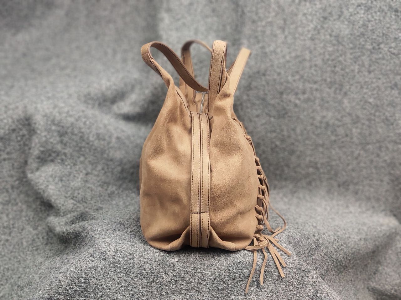 Vintage FredsBruder suede Leather fringe tan shoulder handbags Size ONE SIZE - 7 Thumbnail