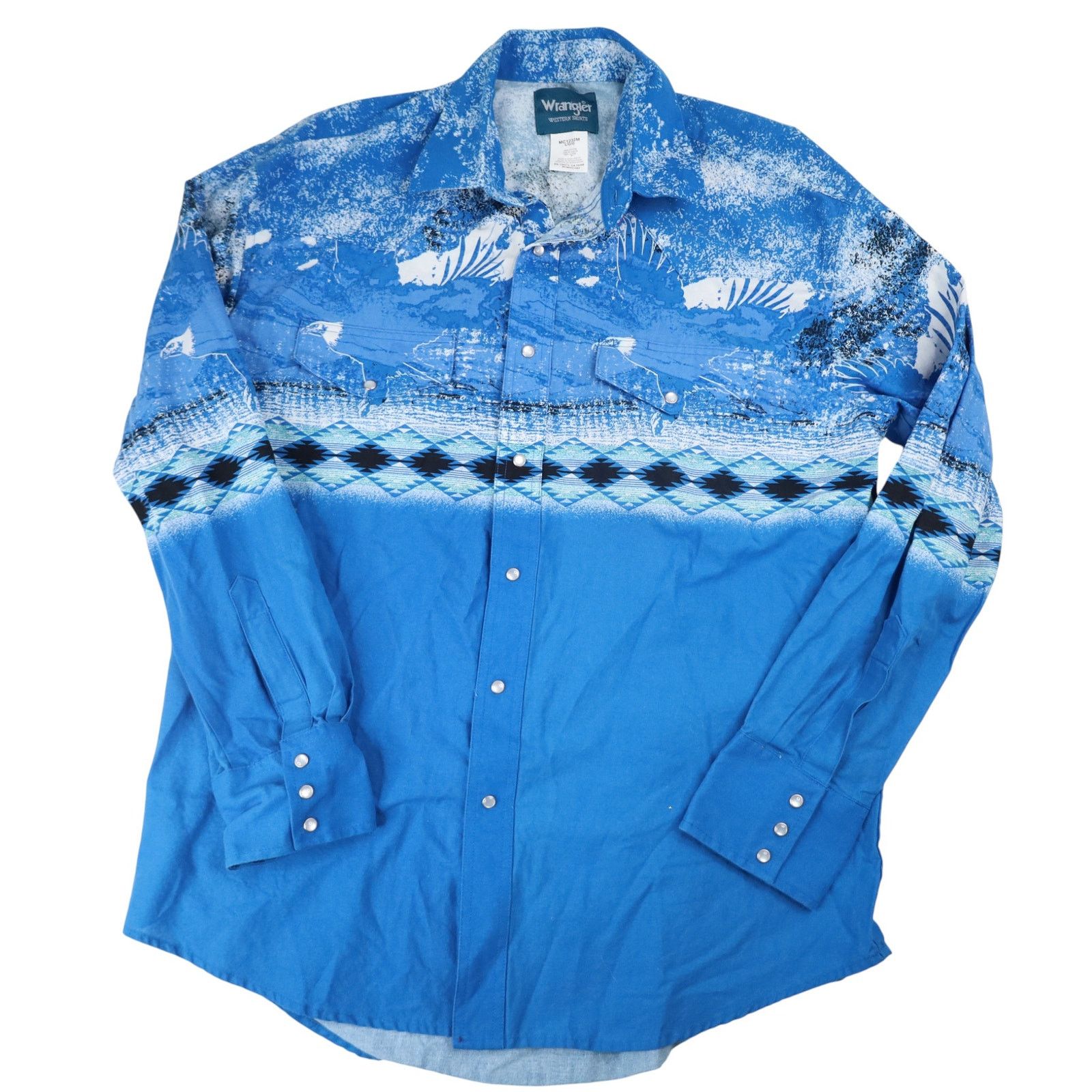 Vintage × Wrangler Vintage Wrangler Aztec Eagle Print Western Button Up Shirt Size US L / EU 52-54 / 3 - 1 Thumbnail