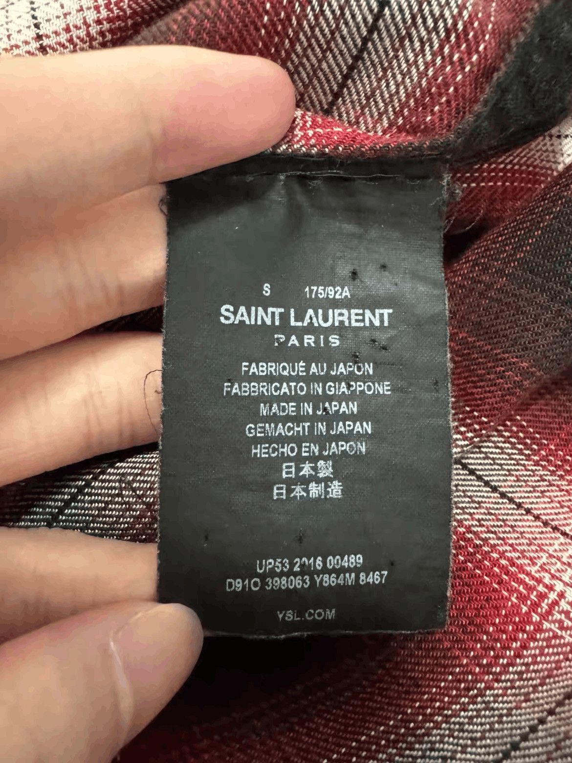 Saint Laurent Paris Saint Laurent Paris by Hedi 16AW Western Plaid Shirt-2508 Size US S / EU 44-46 / 1 - 6 Thumbnail