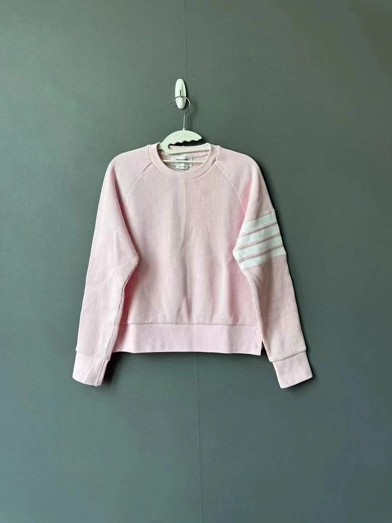 Thom BrownePink waffed sweatshirt 2503-Nextarrow