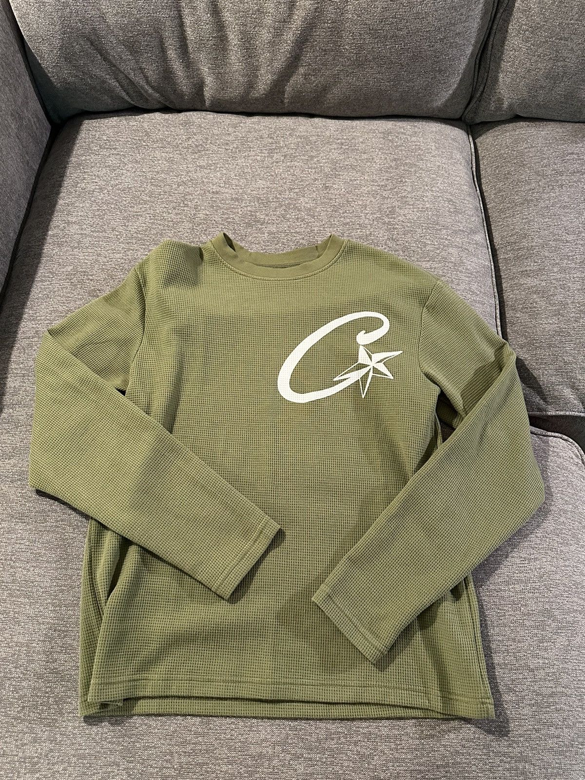 Corteiz Corteiz C Starz Longsleeve Waffle T-Shirt “Green” | Grailed