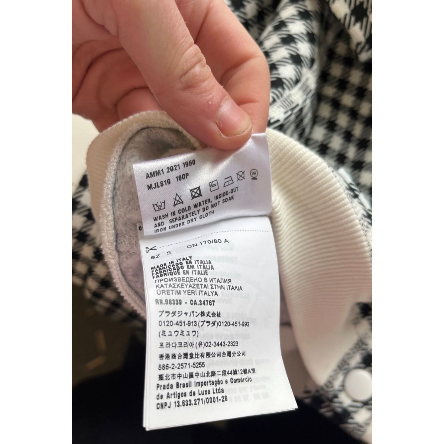 Miu Miu Miu Miu Houndstooth Cotton Suit with Shorts - Size S Size S / US 4 / IT 40 - 6 Thumbnail