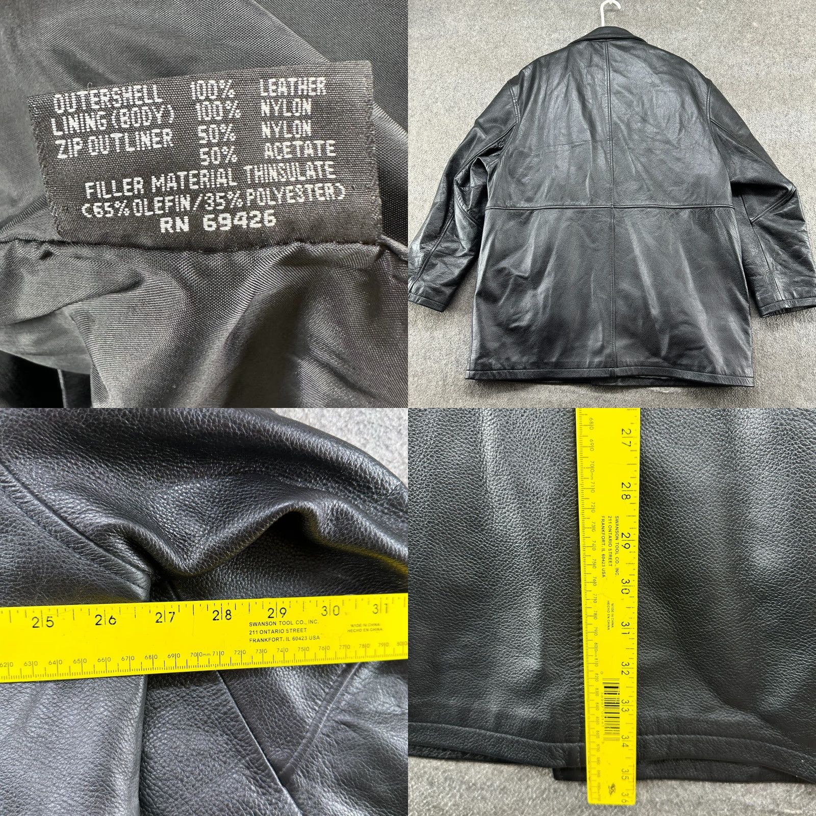 Vintage VINTAGE Wilsons Leather Coat Men XL Black Overcoat Quilted Lined Thinsulate Genuine Long Coat Size US XL / EU 56 / 4 - 9 Thumbnail