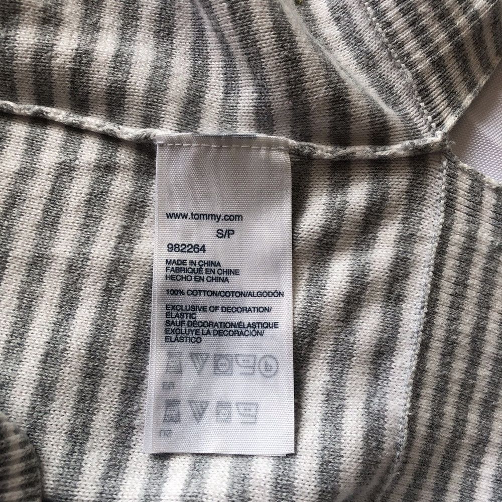 Tommy Hilfiger Tommy Hilfiger Striped V-Neck Sweater Grey Size S Size S / US 4 / IT 40 - 9 Thumbnail