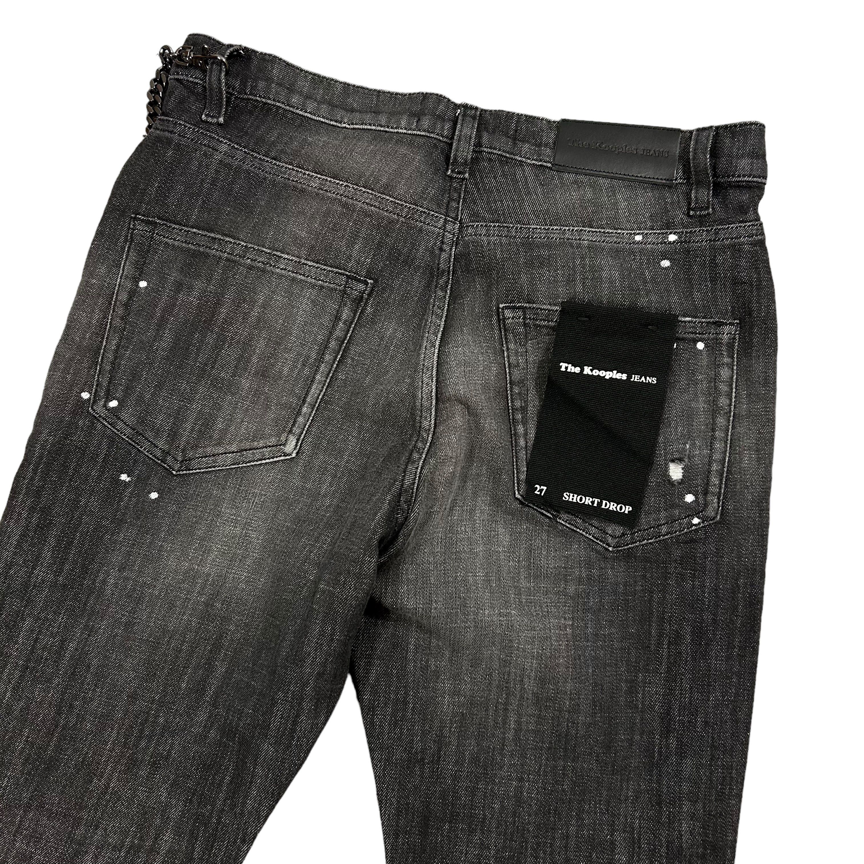 The Kooples The Kooples Jeans Short Drop Gray Cropped Denim Chain Sz 27 Size US 27 - 4 Thumbnail