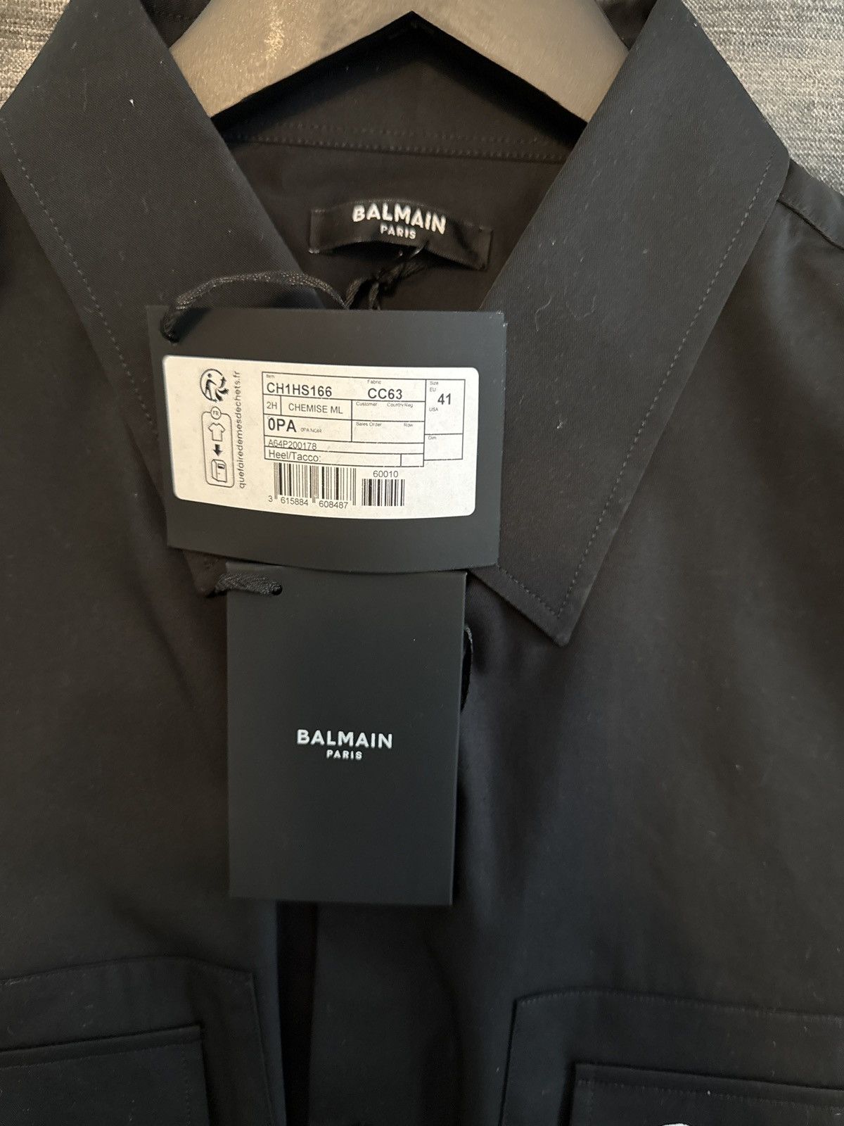 Balmain BALMAIN overshirt with logo embroidery Size US L / EU 52-54 / 3 - 6 Thumbnail