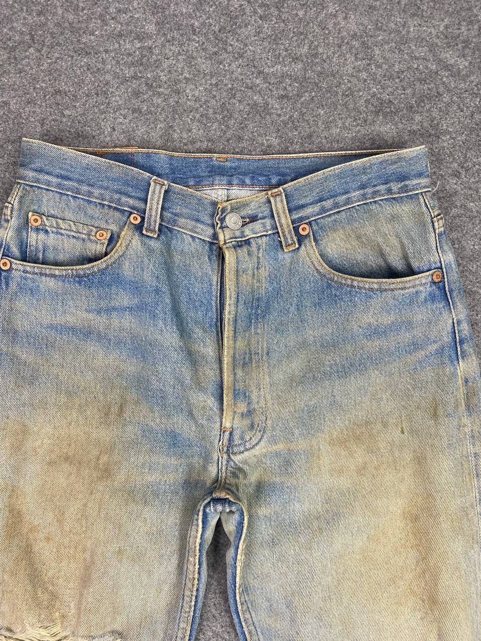 Levi's vintage 80s levis501 distressed denim nice design Size US 30 / EU 46 - 10 Thumbnail