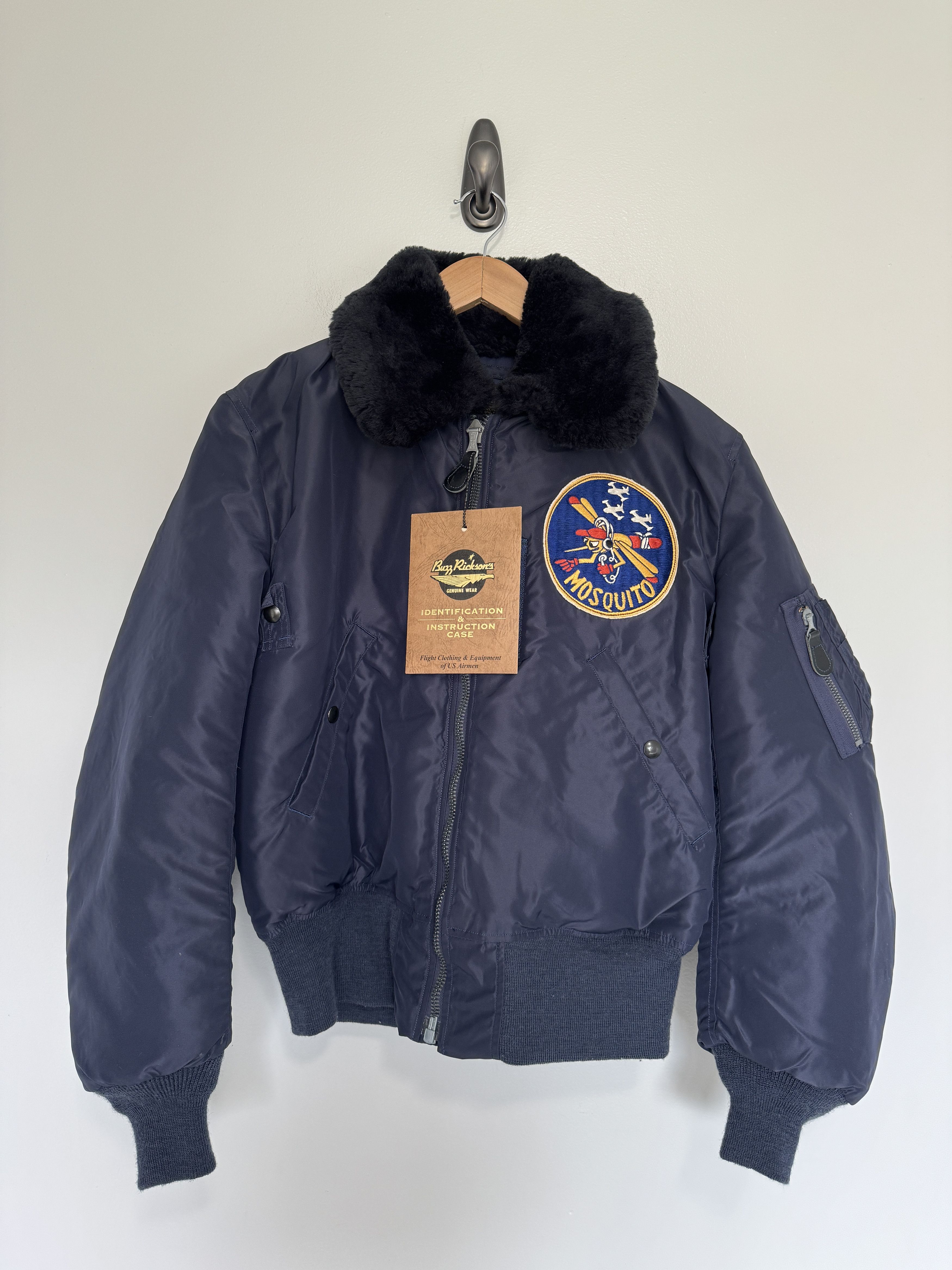 image of Buzz Ricksons Buzz Rickson's Japan B-15C Mosquito Usaf Flight Jacket in Blue, Men's (Size Medium)