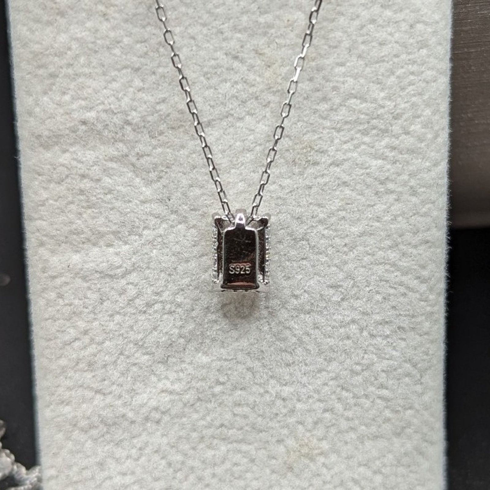 Other Emerald-Cut Pendant Necklace 1Ct Moissanite Sterling Silver Size ONE SIZE - 5 Thumbnail