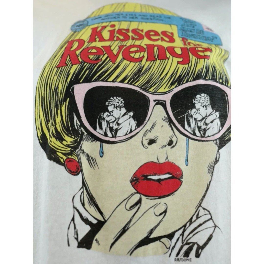RE/DONE RE/DONE Kisses for Revenge Graphic Retro 70's Loose Tee Vint Size XS / US 0-2 / IT 36-38 - 10 Thumbnail