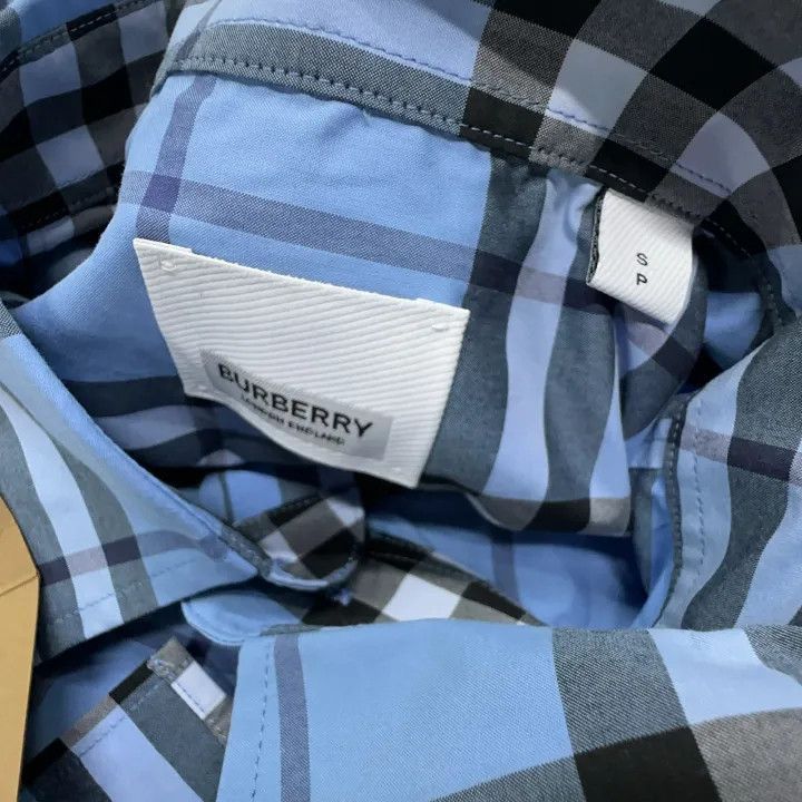 Burberry Burberry Burberry SS21 Blue Plaid Short Sleeve Shirt-2507 Size US S / EU 44-46 / 1 - 8 Thumbnail