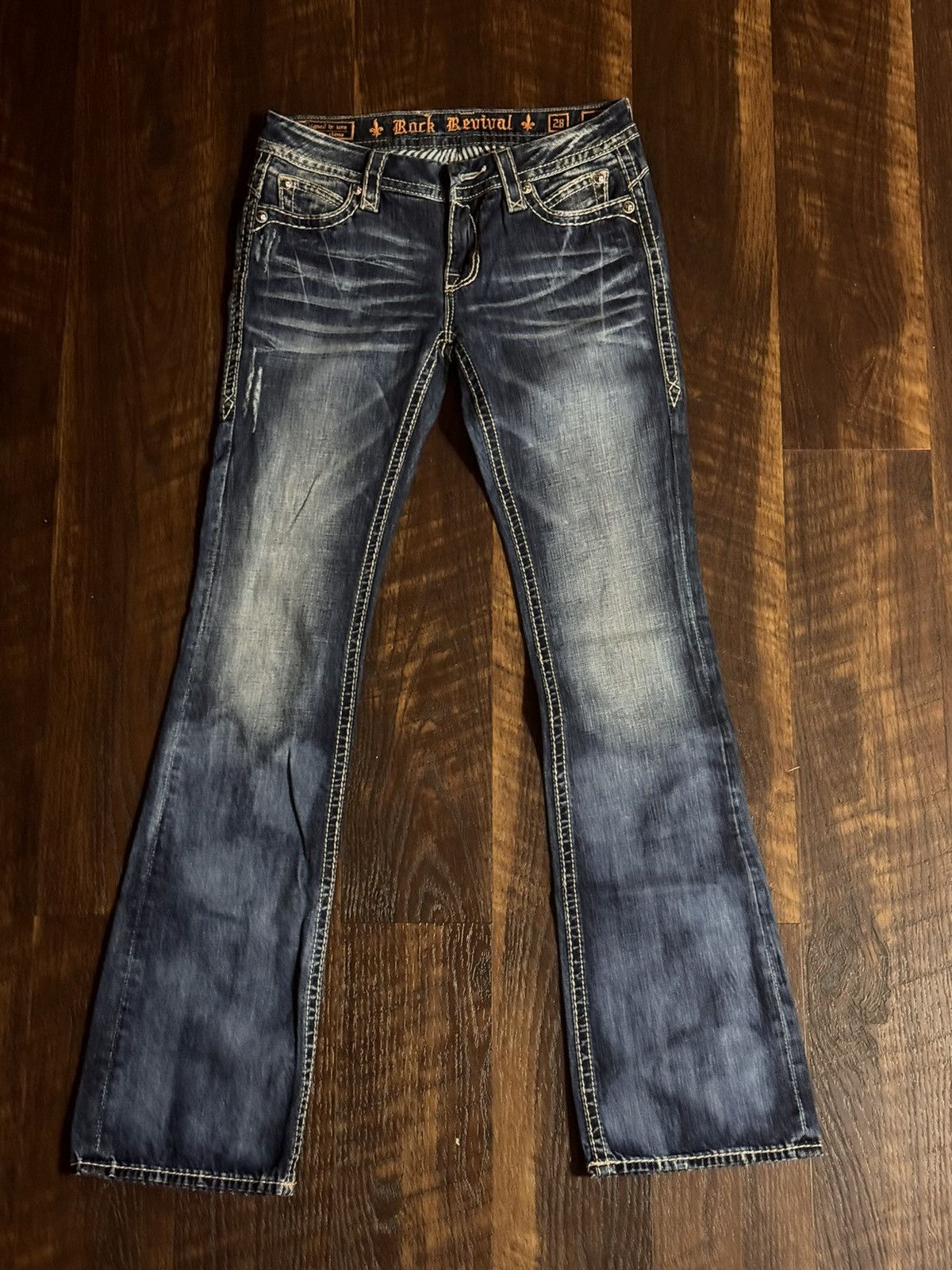 image of Rock Revival Jeans in Navy, Women's (Size 28)