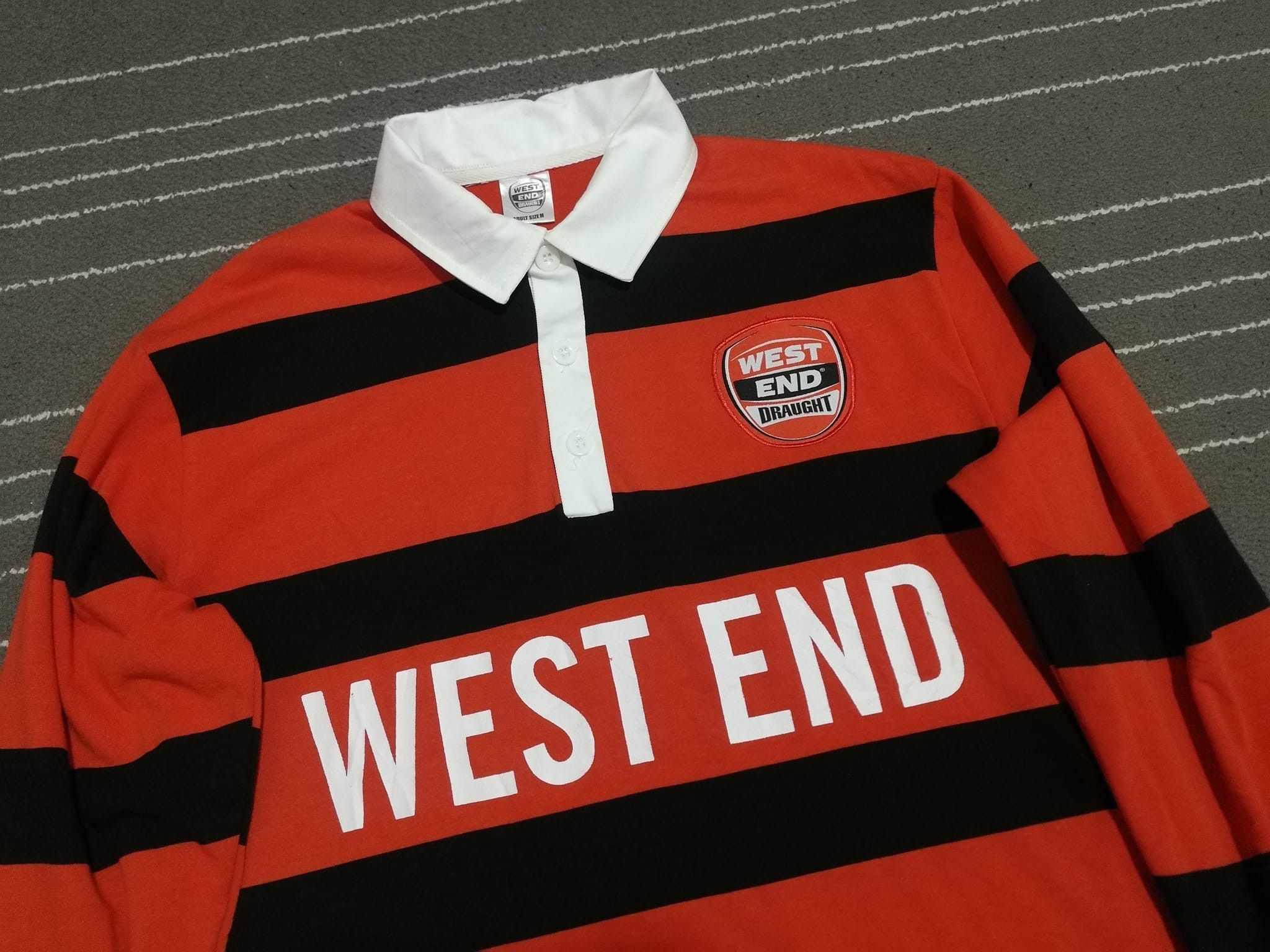 Japanese Brand West End Draught rugby LS polo tee M 1779 Size US M / EU 48-50 / 2 - 7 Thumbnail