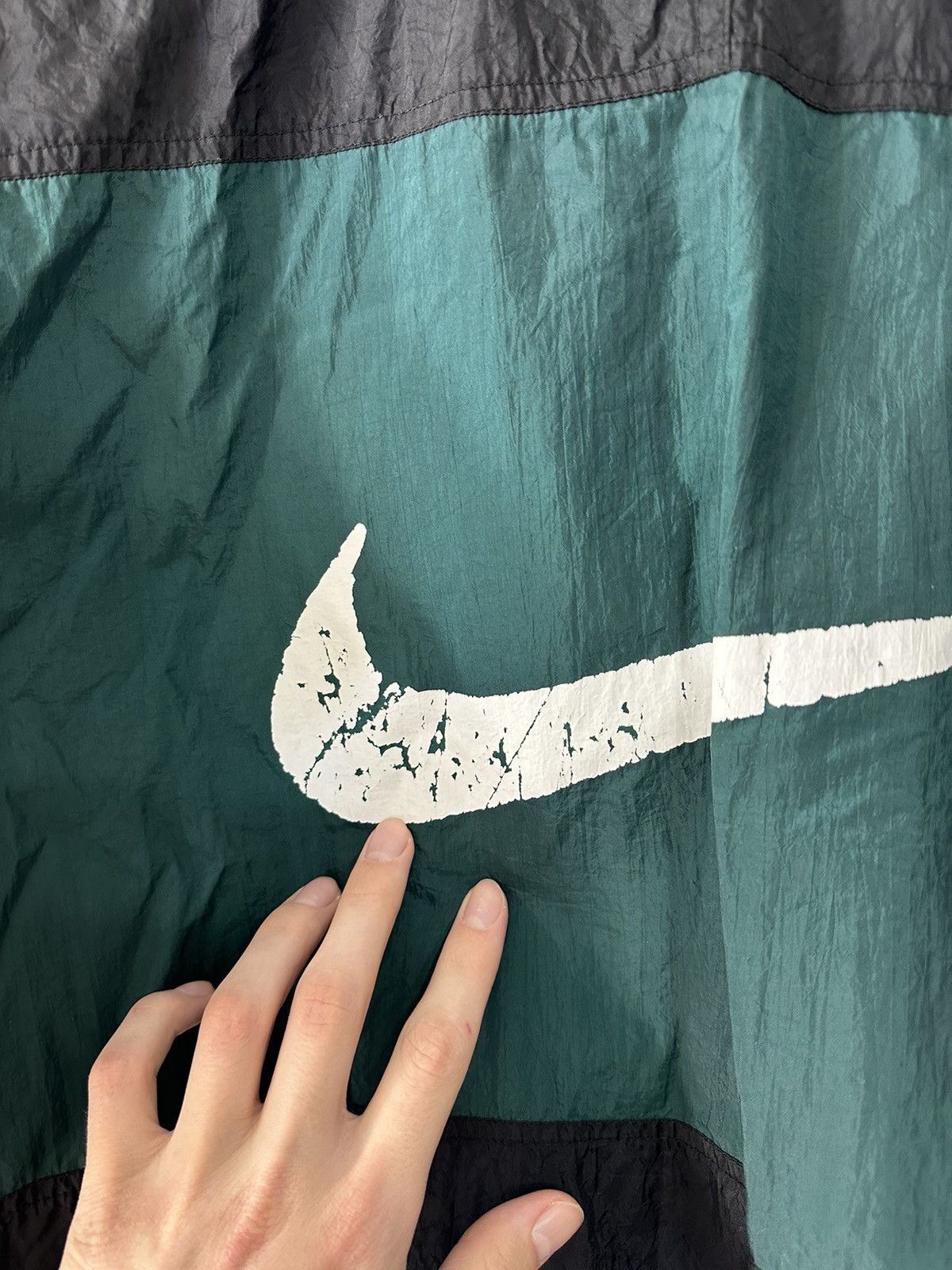Nike × Vintage Nike Vintage Nylon Olympic Jacket Windbreaker Swoosh Size US L / EU 52-54 / 3 - 13 Thumbnail