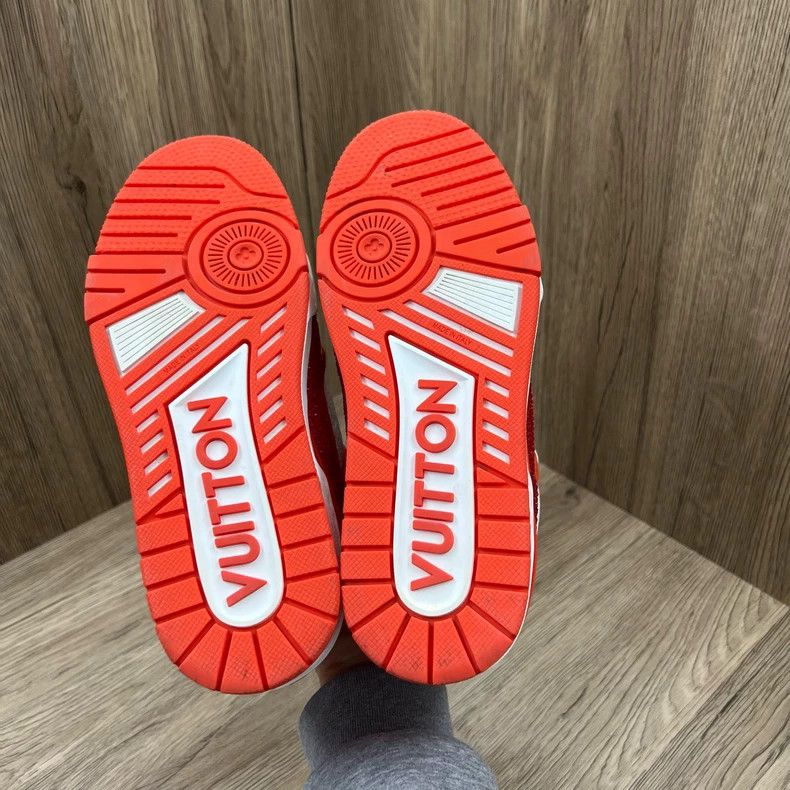 Louis Vuitton Louis Vuitton Trainer white orange rhinestone board shoes Size US 5.5 / EU 38 - 6 Thumbnail