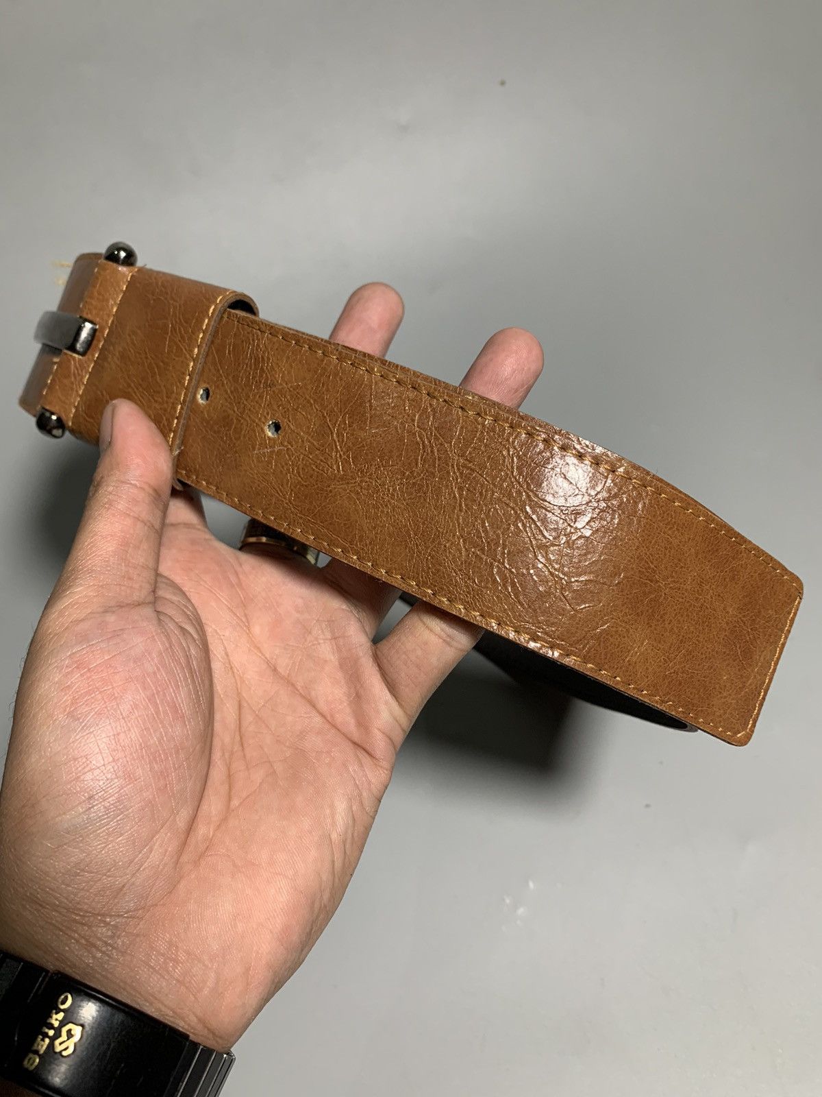 Costume National COSTUME NATIONAL BROWN LEATHER BELT Size ONE SIZE - 5 Thumbnail