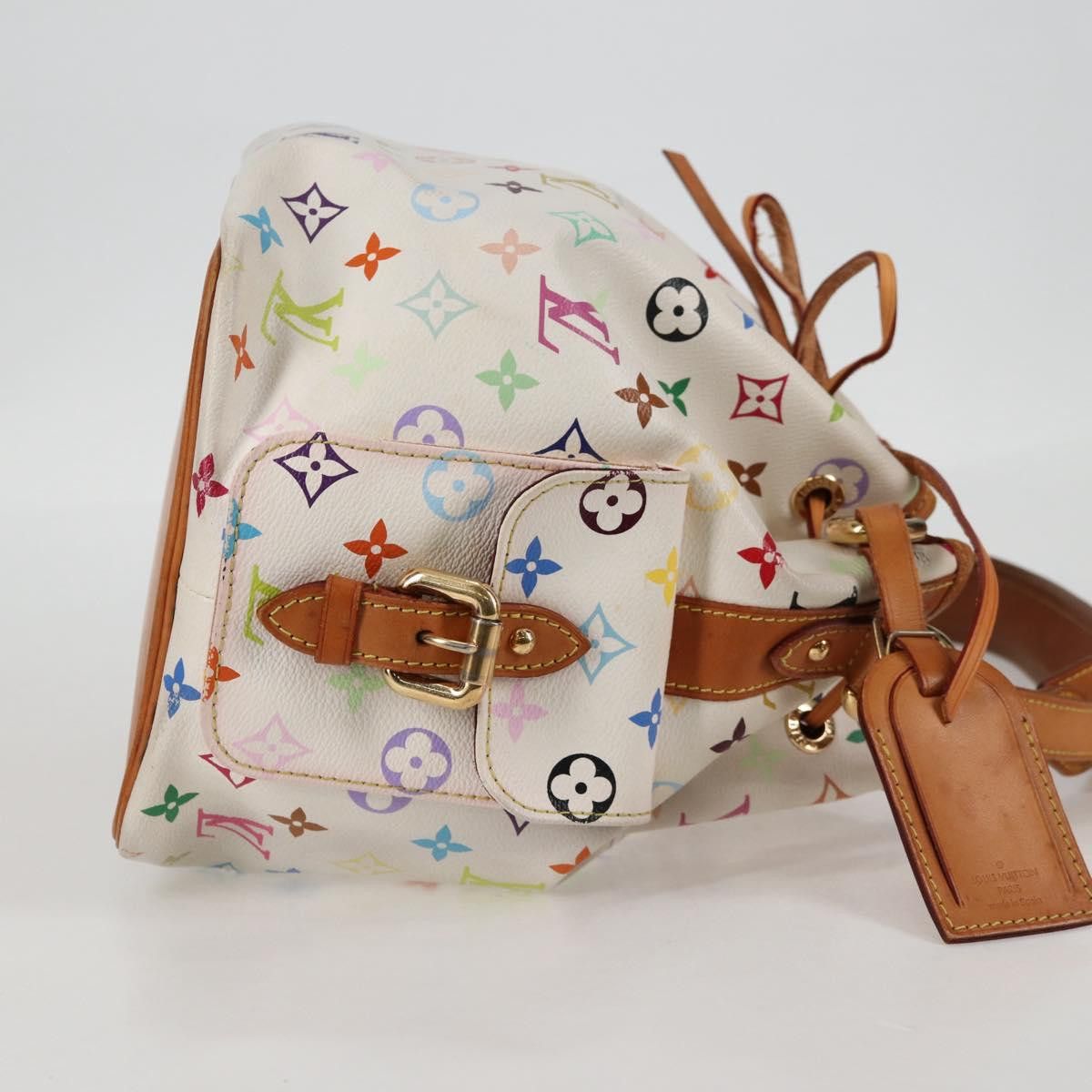Louis Vuitton LOUIS VUITTON Monogram Multicolor Petit Noe Bag White M42229 Size ONE SIZE - 5 Thumbnail