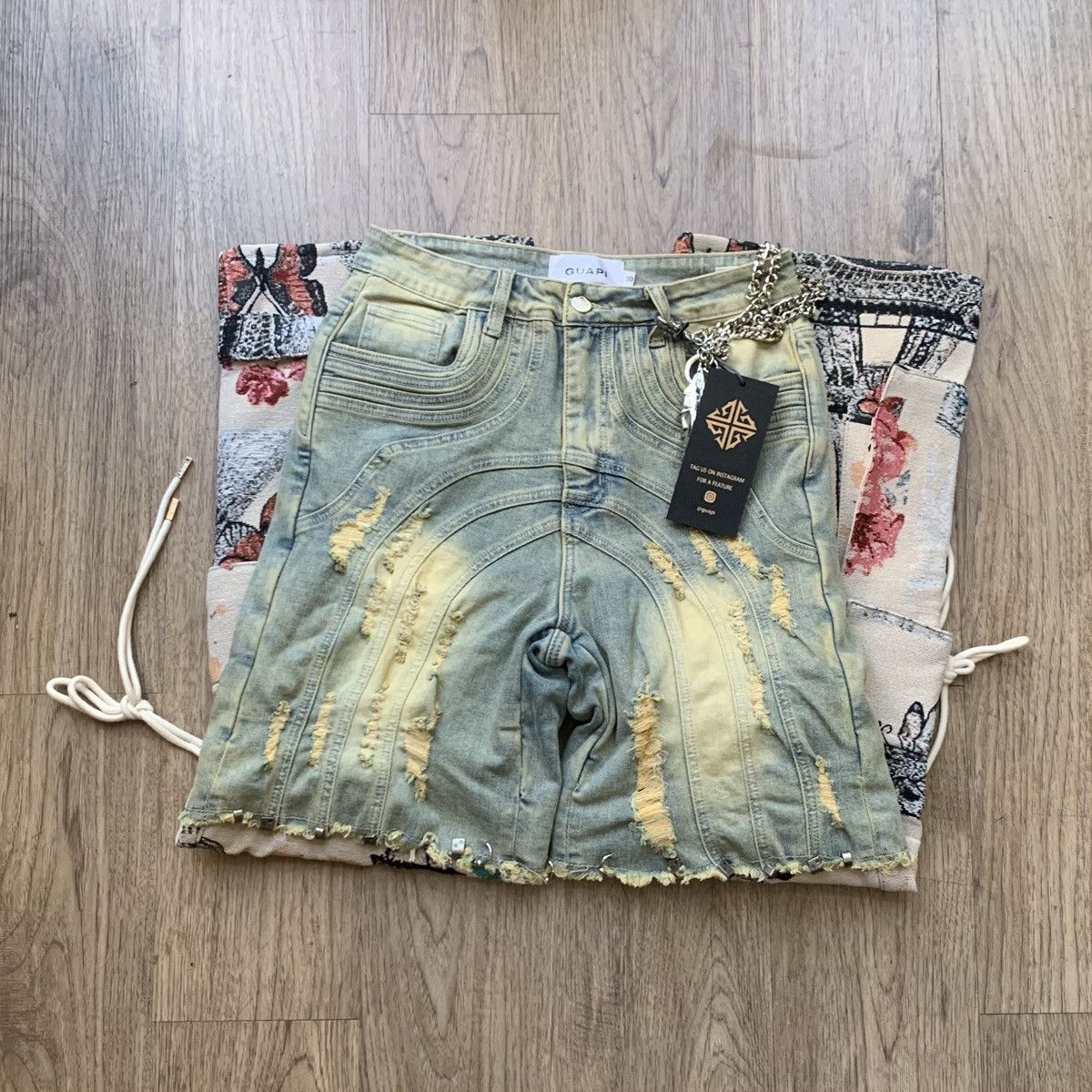 Vintage Denim Into Knit Pant GUAPI Size US 30 / EU 46 - 5 Thumbnail