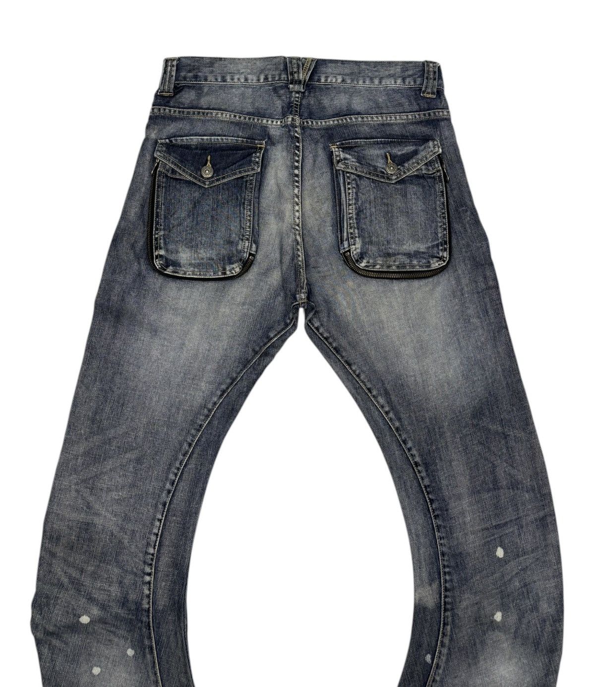 Kapital 🔥PPFM AW2011 CURVE DENIM MULTI ZIPPER POCKET JEANS Size US 32 / EU 48 - 4 Thumbnail