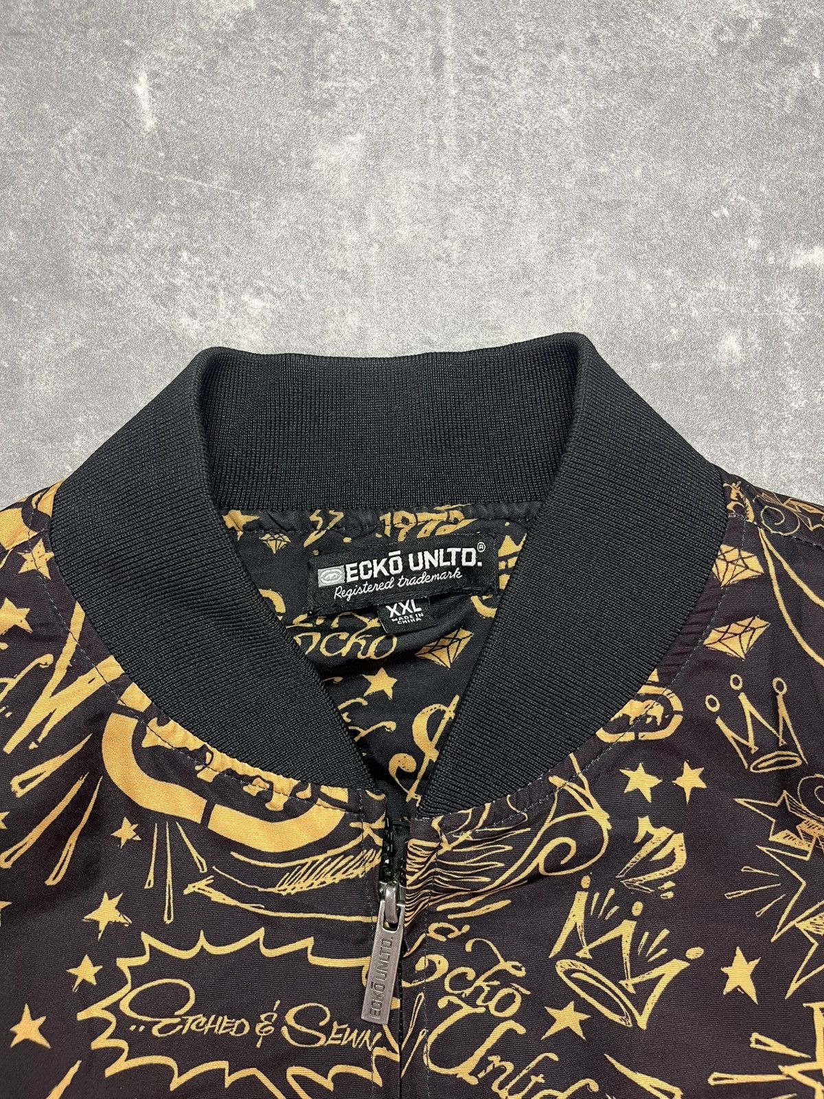 Ecko Unltd. 90s/00s Mega Baggy AOP Multilogo Printed Bombe Jacket XXL Size US XXL / EU 58 / 5 - 9 Thumbnail