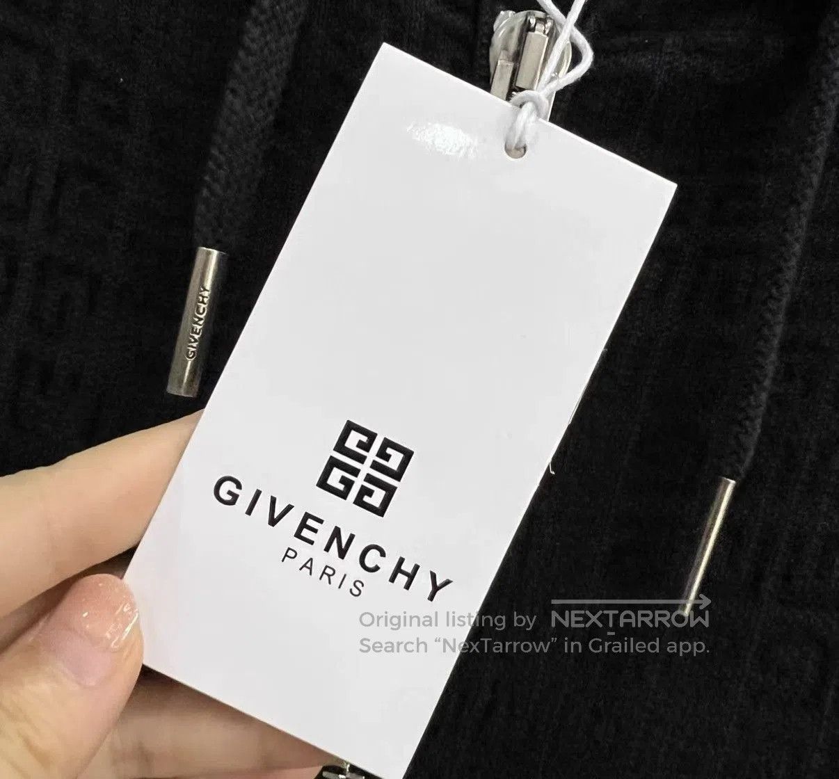 Givenchy Black Zip-Up Textured Hoodie. Size US M / EU 48-50 / 2 - 5 Thumbnail