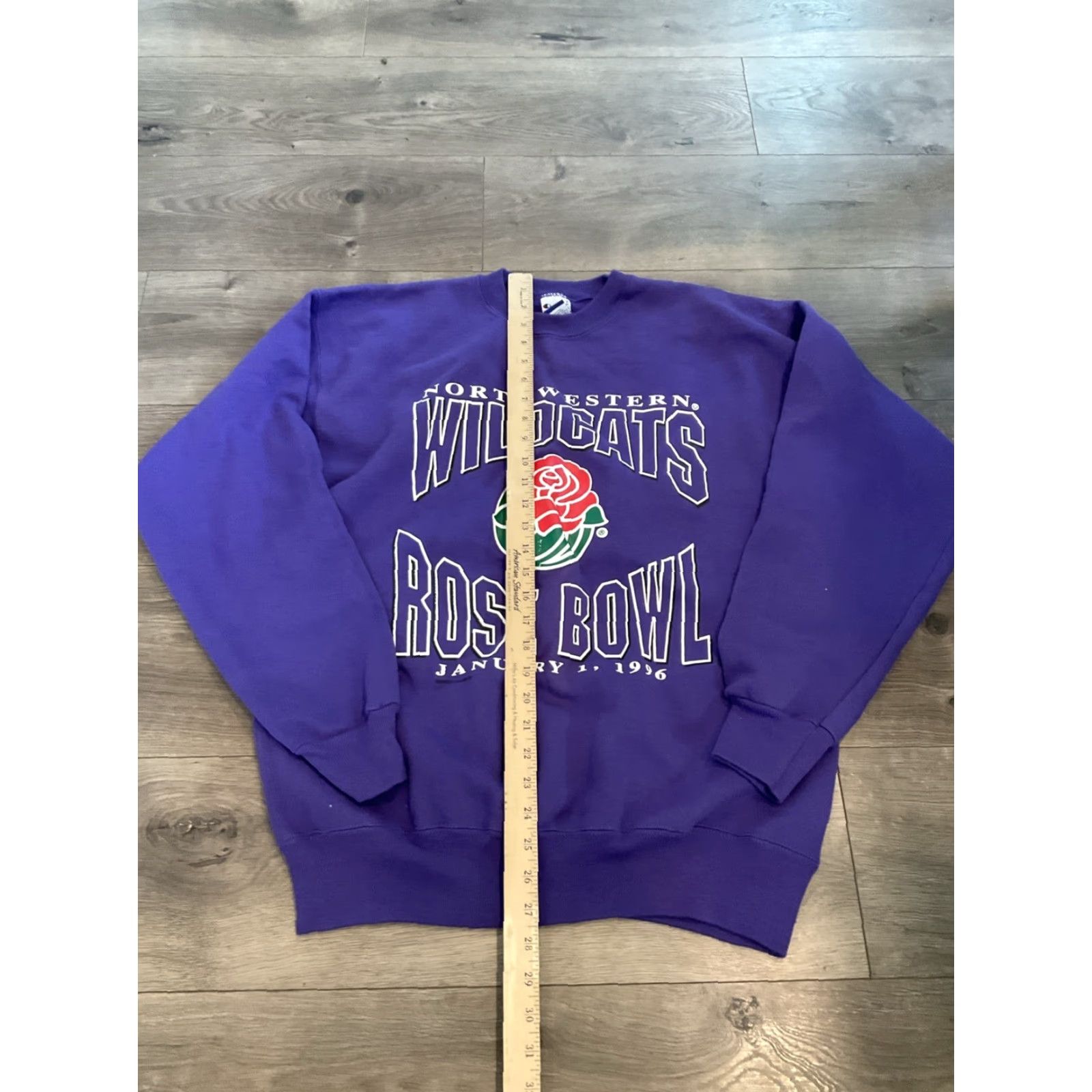 Champion VINTAGE Champion Northwestern Rose Bowl Reverse Weave Sweatshirt Shirt Mens L Purple NCAA 90s College Football Graphic Print Size US L / EU 52-54 / 3 - 2 Thumbnail