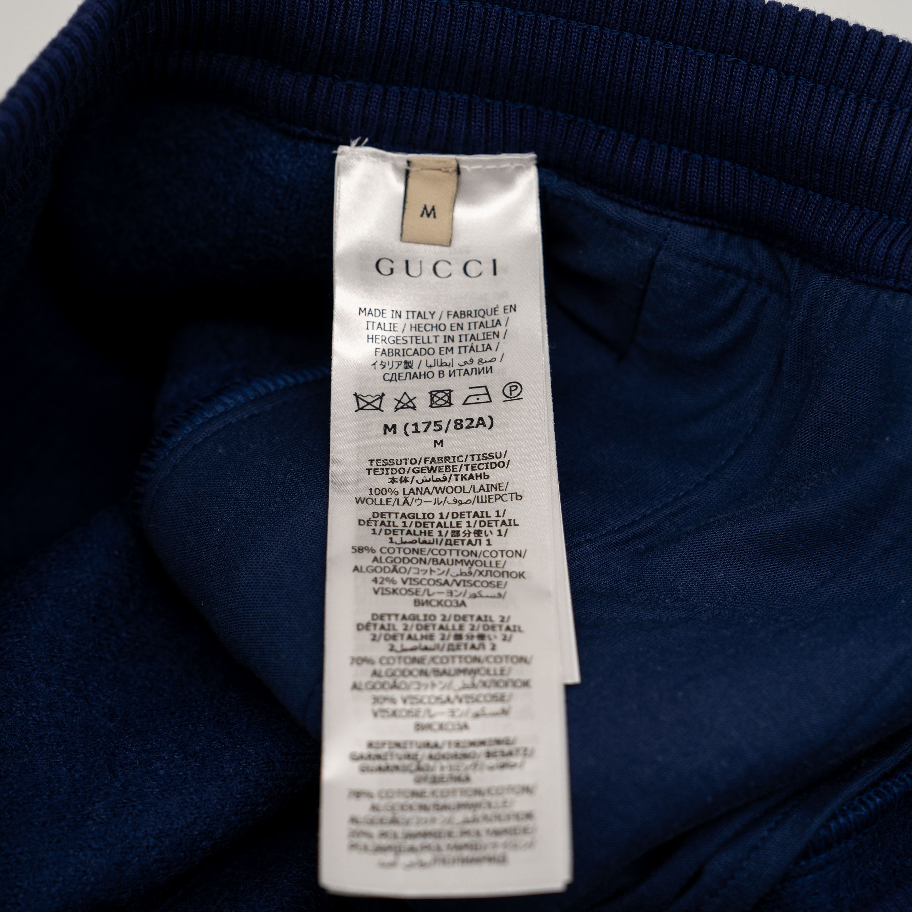 Gucci Gucci Wool Navy Blue Striped Drawstring Track Pants Web Size US 32 / EU 48 - 11 Thumbnail