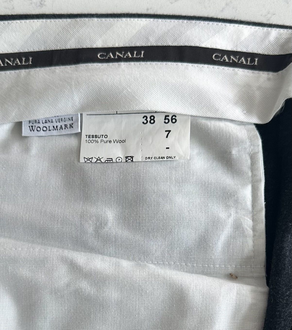 Canali Canali Wool Trousers — Grey — 38 (EU 56) Size 38R - 4 Thumbnail