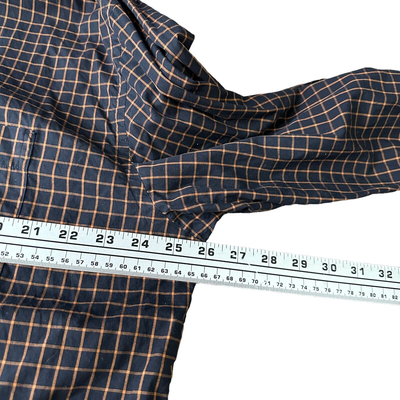 Artioli Artioli Shirt Men’s Large Black Brown Orange Check Cotton Size US L / EU 52-54 / 3 - 9 Thumbnail