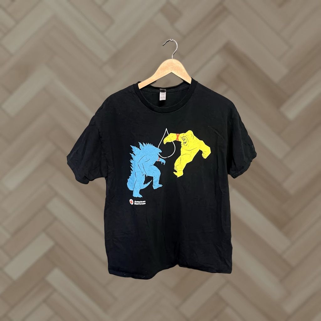 Gildan VINTAGE Godzilla vs Kong The New Empire T-Shirt Mens Large Black Cotton Gildan Ultra Cotton Logo Graphic Print 2024 Movie Limited Edition Size US L / EU 52-54 / 3 - 1 Thumbnail