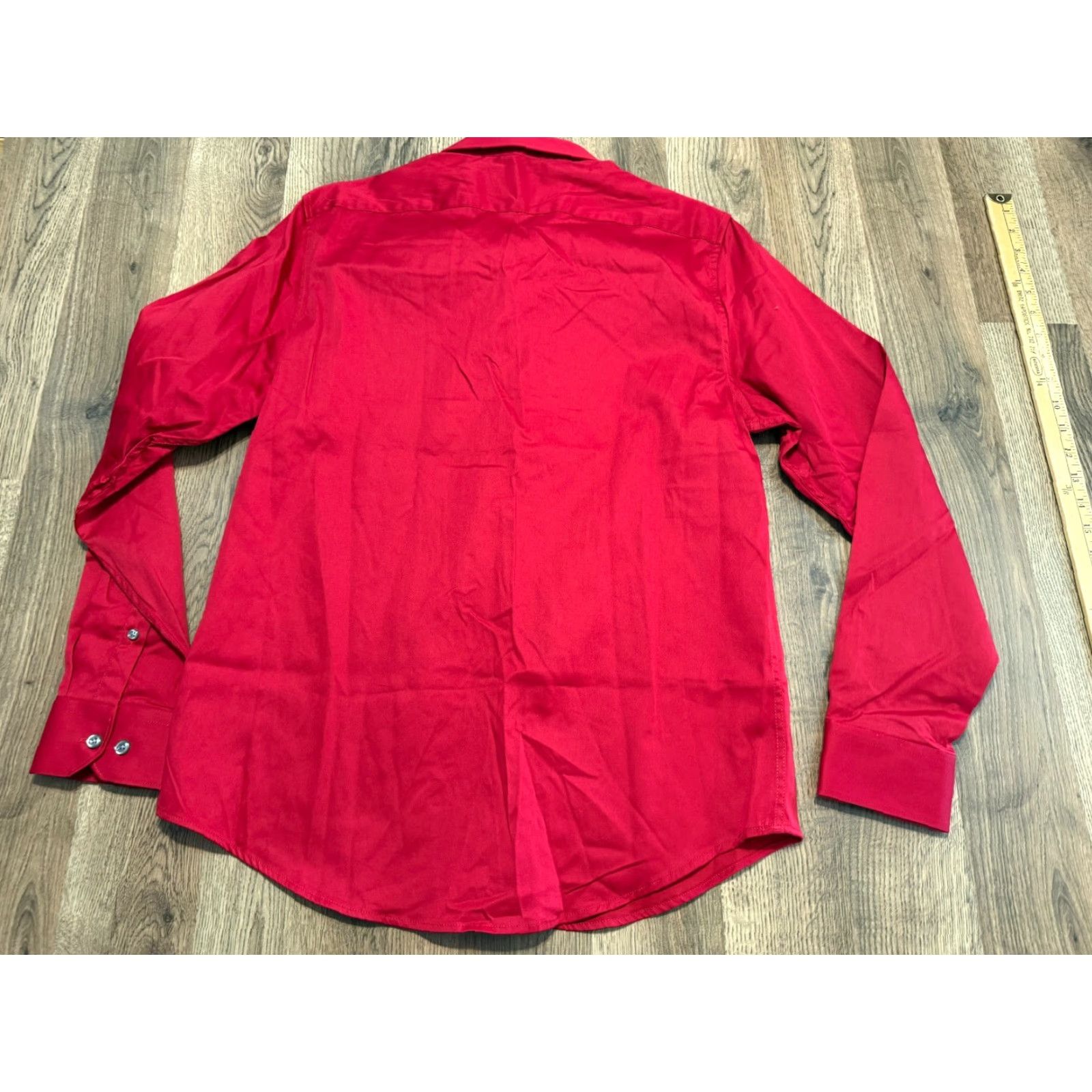 Vintage The Savile Row Company Shirt Womens Size M Red Long Sleeve Button-Up Classic Fit Size M / US 6-8 / IT 42-44 - 2 Thumbnail