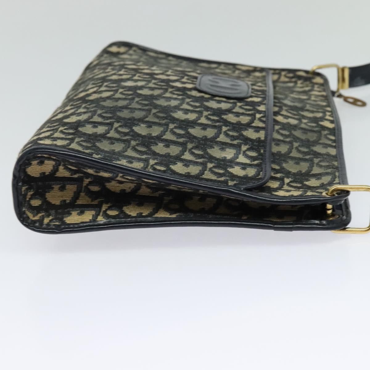 Dior DIOR Trotter Canvas Shoulder Bag Navy Gold Size ONE SIZE - 4 Thumbnail