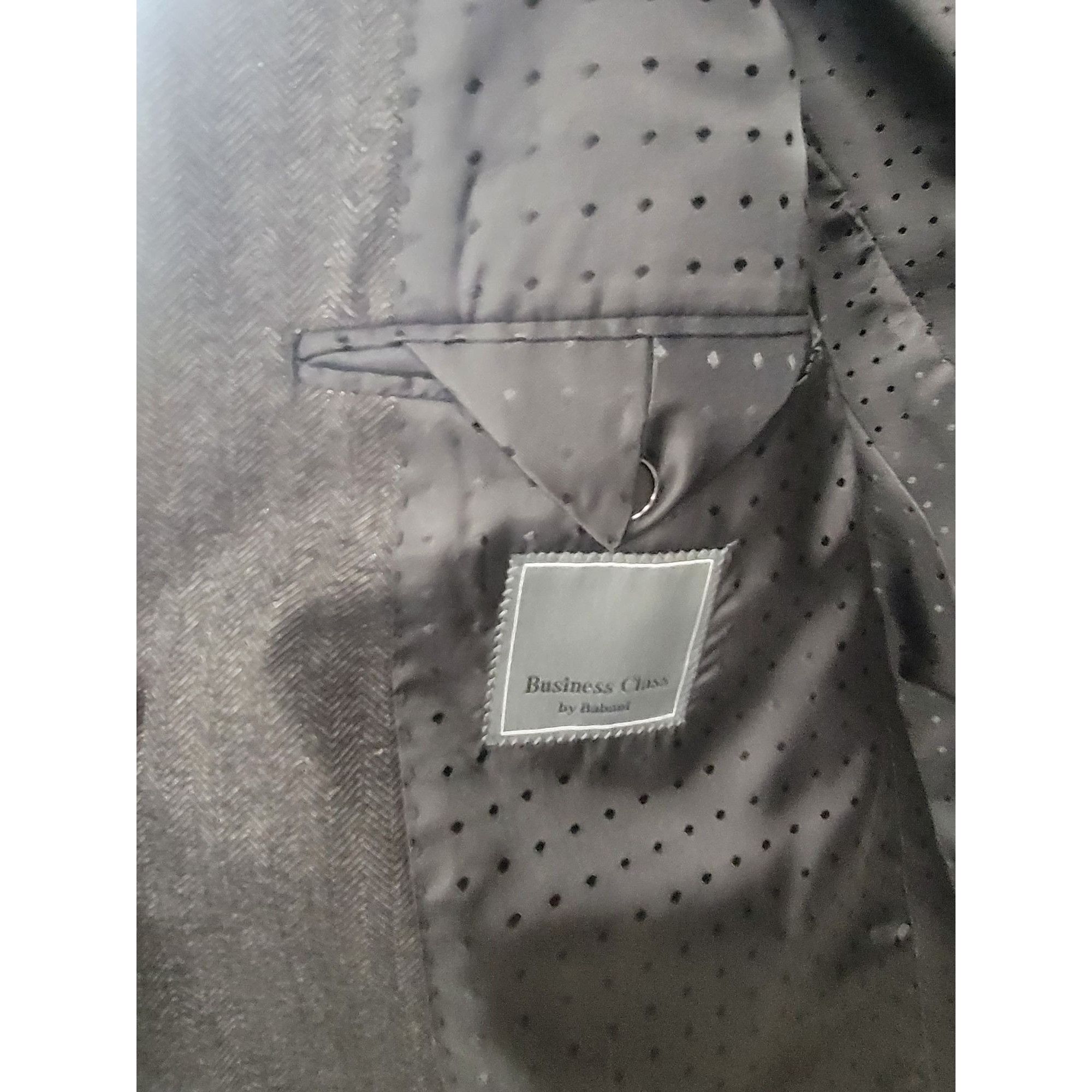 Other Business Class By Babani Mens Grey Herringbone Blazer Wool B Size 42R - 5 Thumbnail
