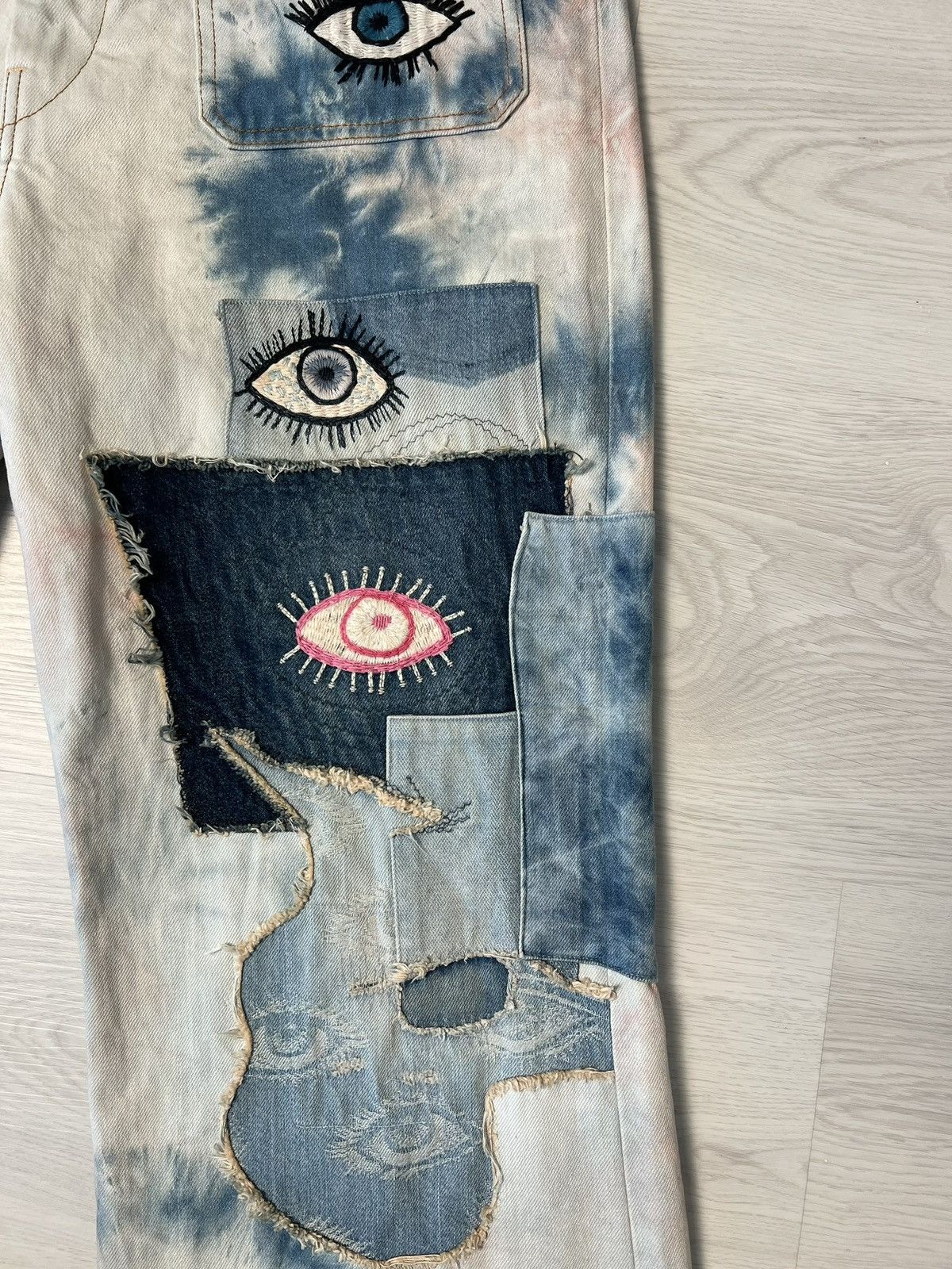 Kapital Kapital 14oz Denim Tie-Dye Baggy Flare Pants Size US 36 / EU 52 - 2 Thumbnail