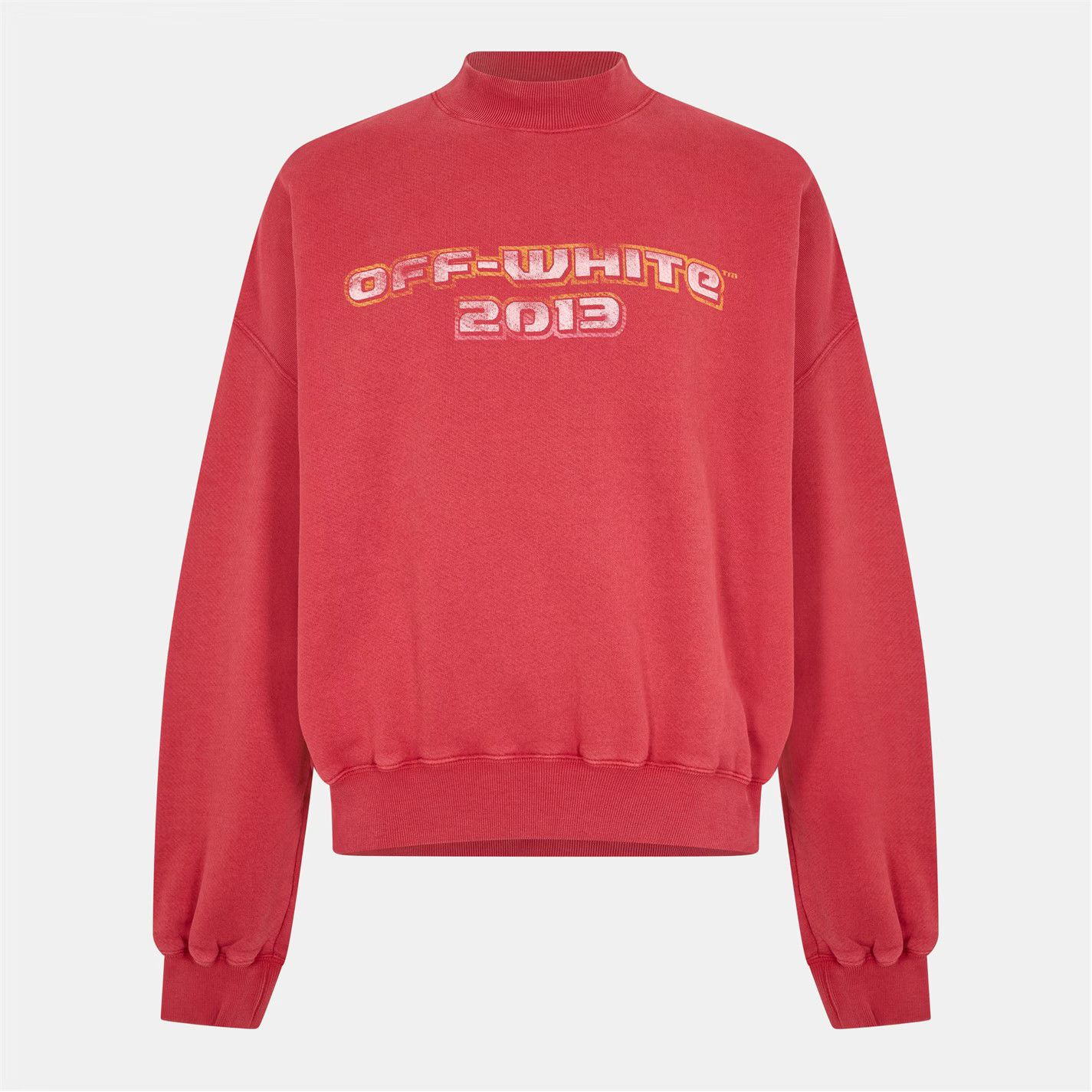 Off-White o1g2r1mq0226 Crew Sweater In Red Size US S / EU 44-46 / 1 - 1 Thumbnail