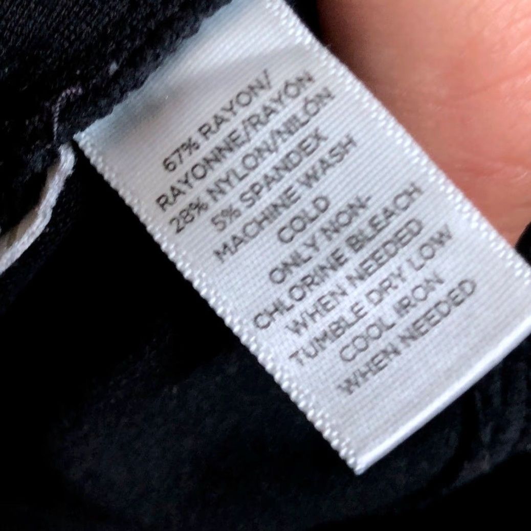 Ann Taylor VINTAGE Ann Taylor LOFT Womens Pants Black Pull On Mid Rise Ankle Stretch 30 in Inseam 25 in M Regular Size 32" / US 10 / IT 46 - 5 Thumbnail