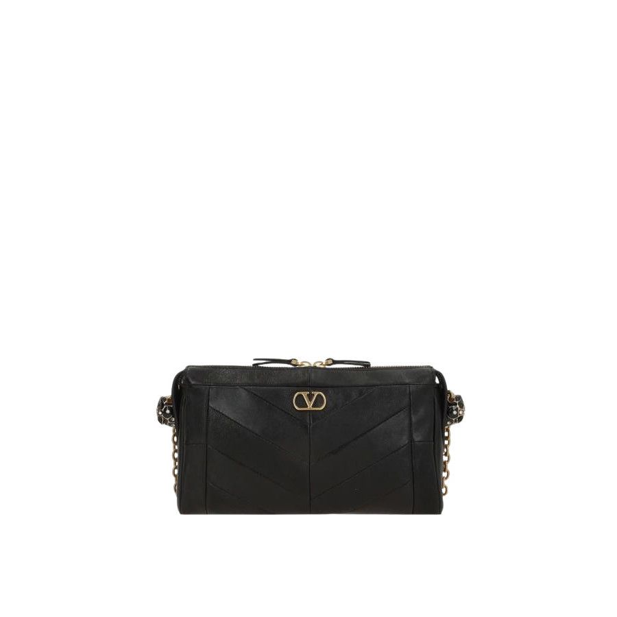 Valentino VALENTINO GARAVANI Panthea Black Leather Crossbody Bag New & Size ONE SIZE - 1 Thumbnail