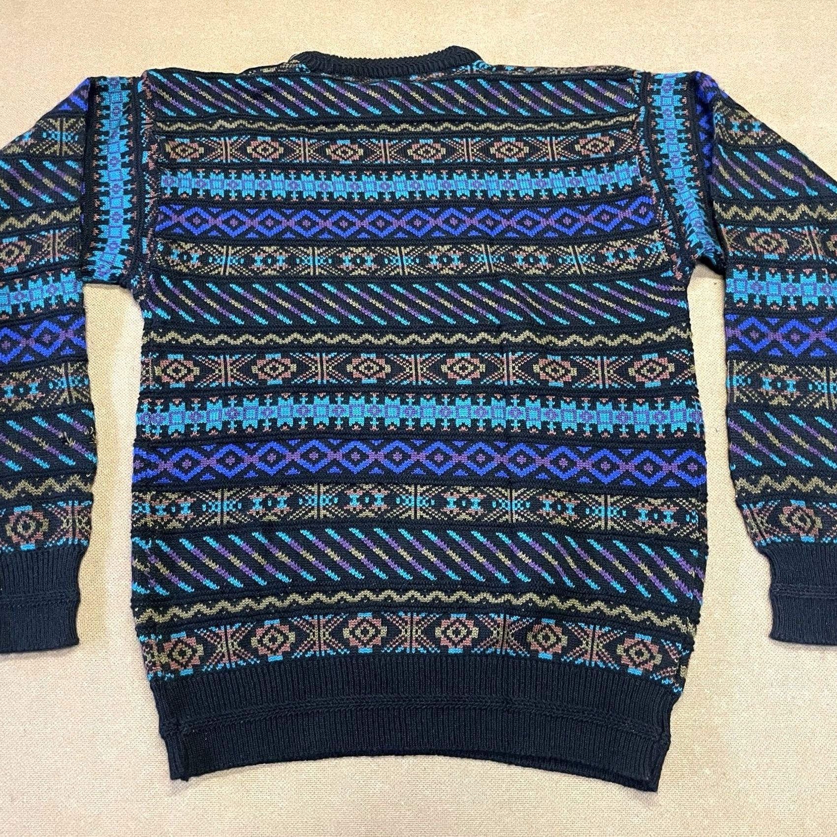 Vintage Vintage Knights Bridge Grandpa Knit Sweater Adult Medium Geometric Ugly 90s Mens Size US M / EU 48-50 / 2 - 6 Thumbnail